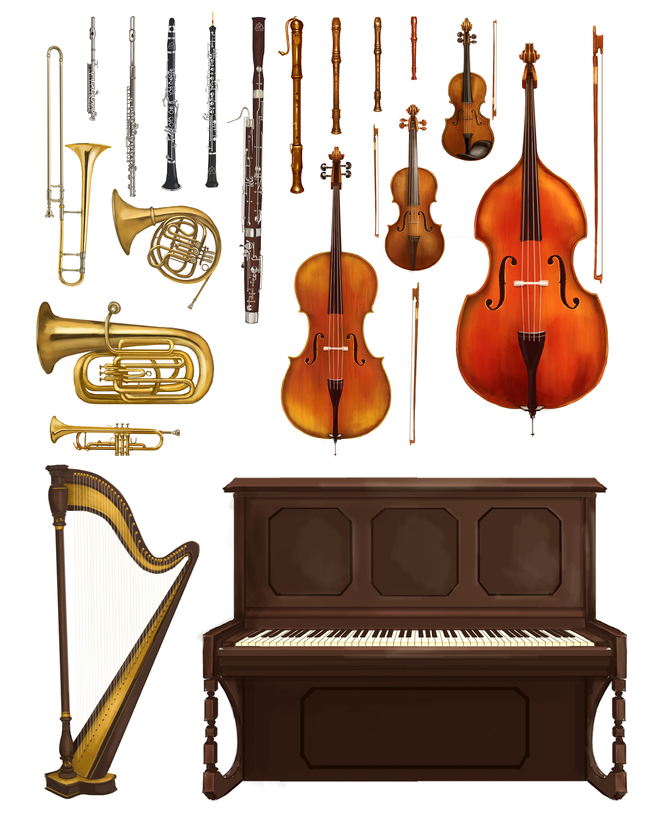 AMUZical Child Instruments  Photoshop Painting