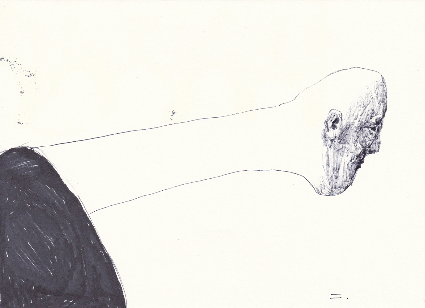 Hardcore looking, 2017, pen on paper, 14.8*21(cm)