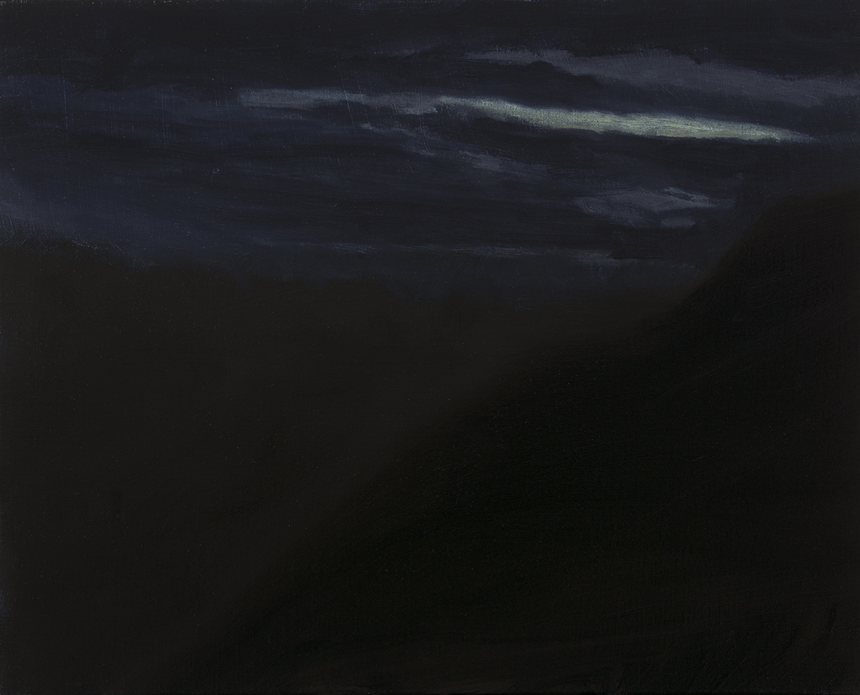 Vallée, percée, couchant (II)oil on canvas33 x 41 cm, 2020