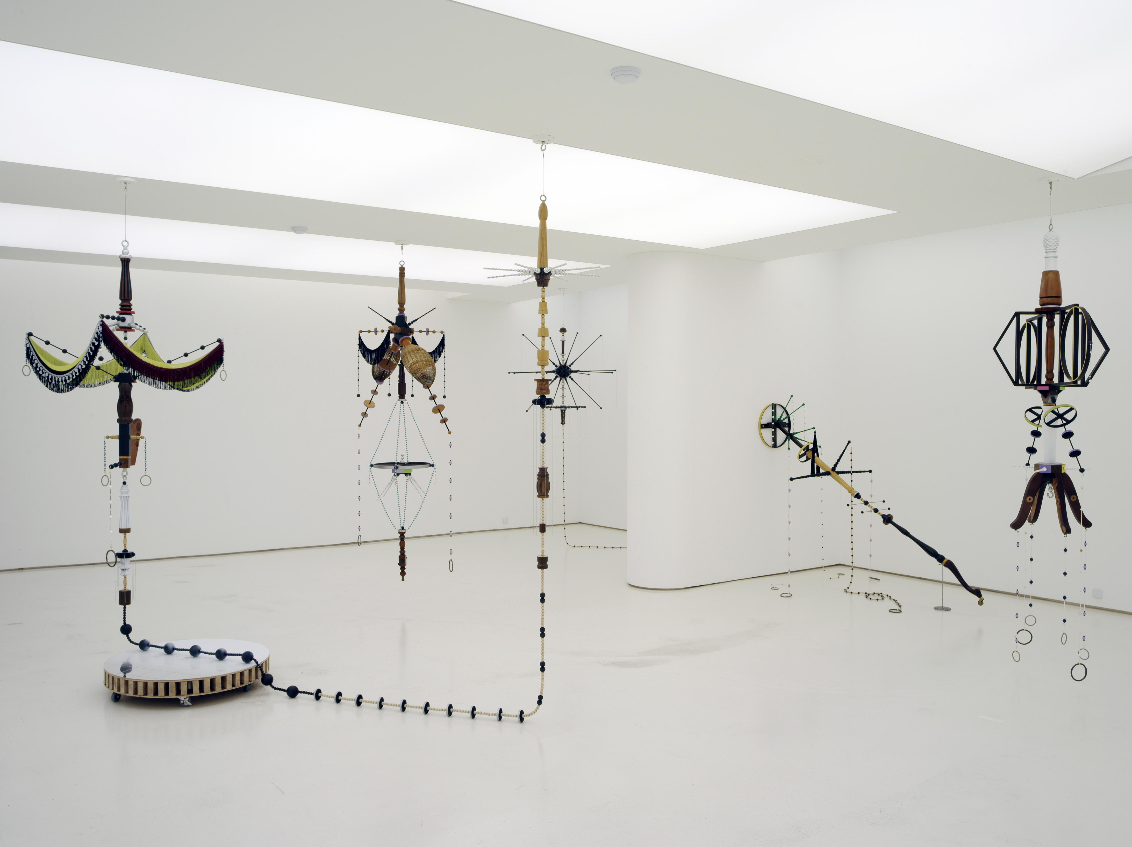 Receiver and Transmitter, 2023, Collected objects, wood, marvel, lace, acrylic, Exhibition view_ Gallery Bundo, Daegu, Korea 