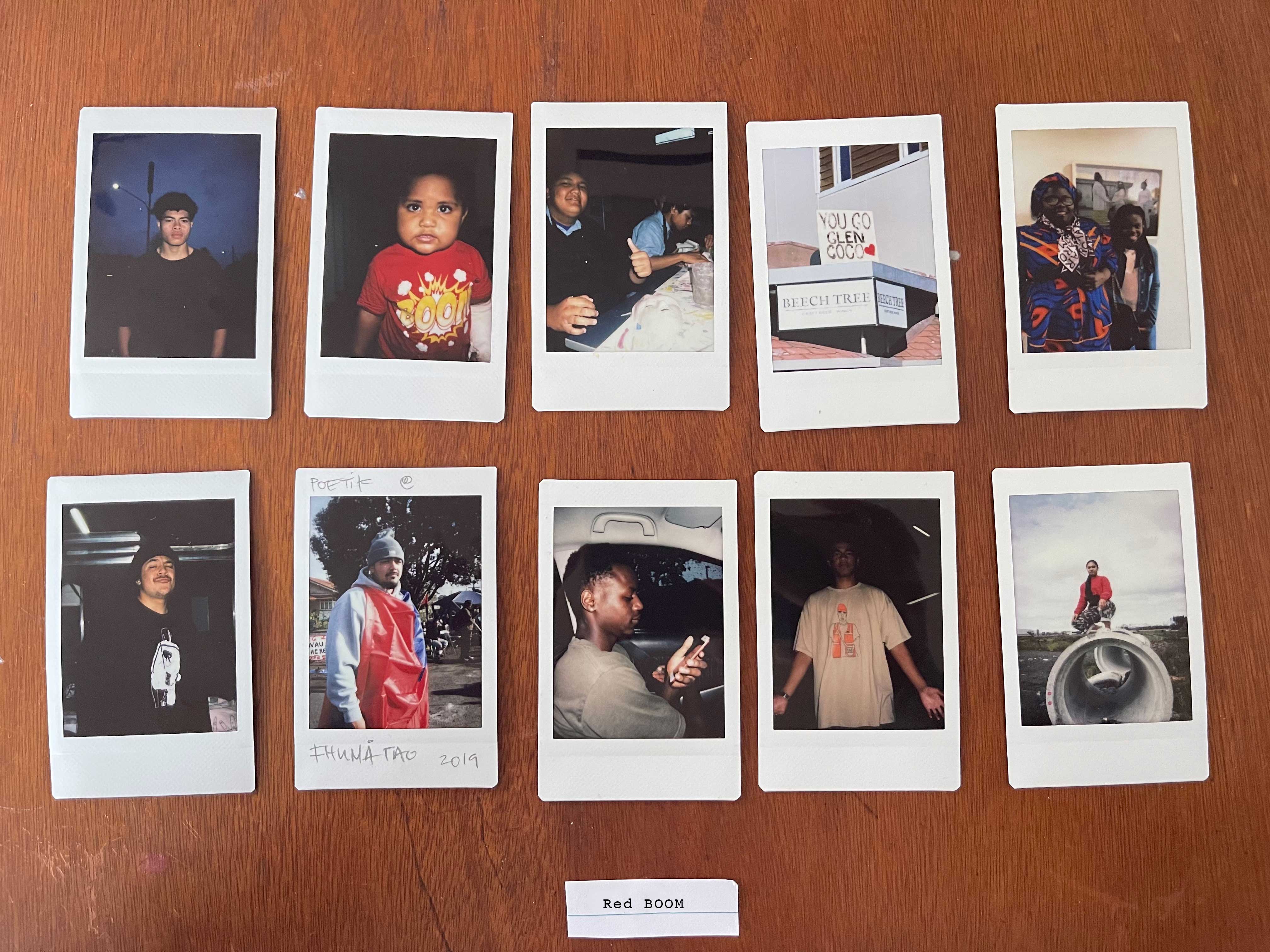  Red BOOM, set of 10 instax polaroids, 2017-21