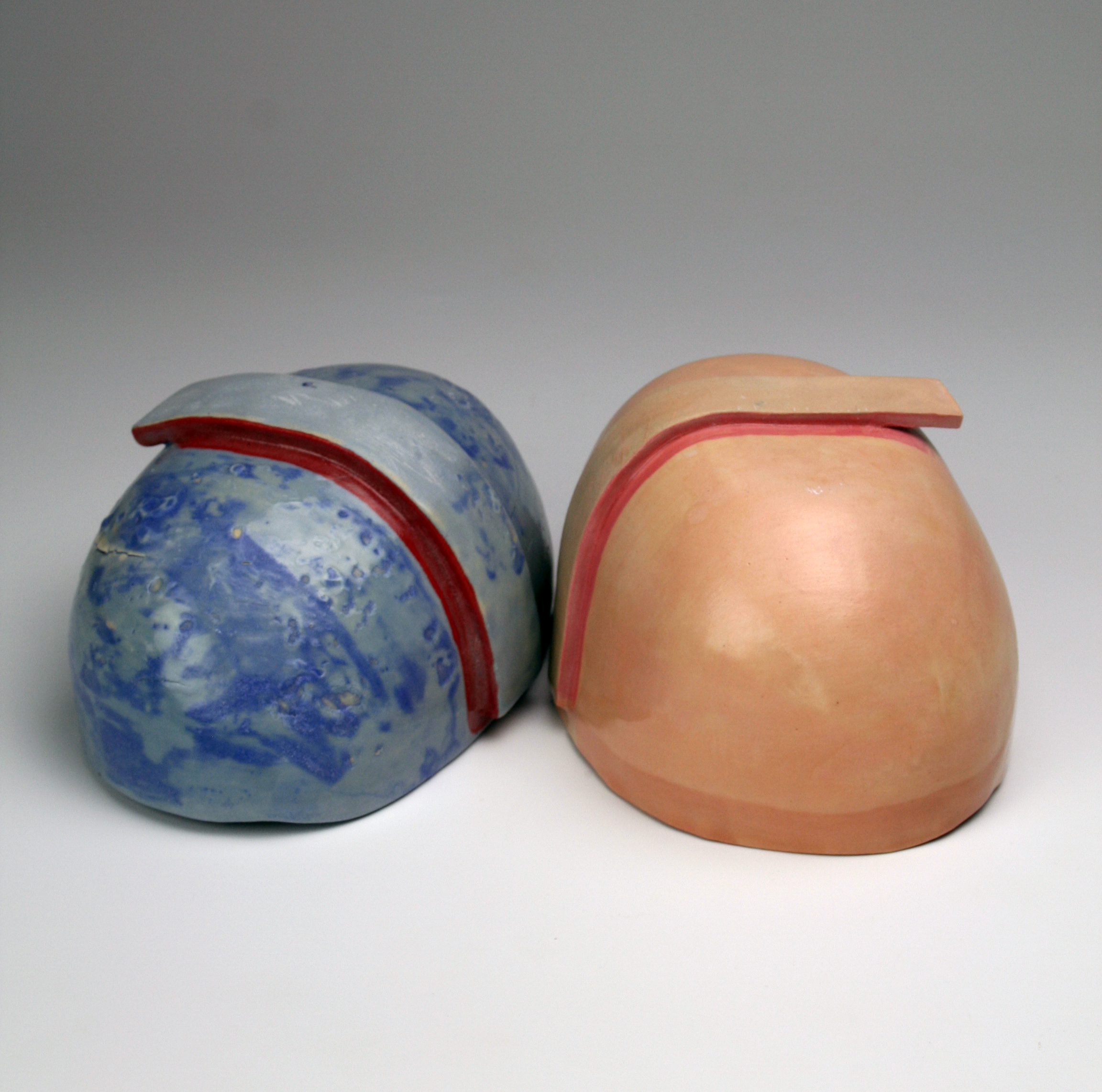 Lovers Lumps, 6 x 9 x 5 inches each, porcelain