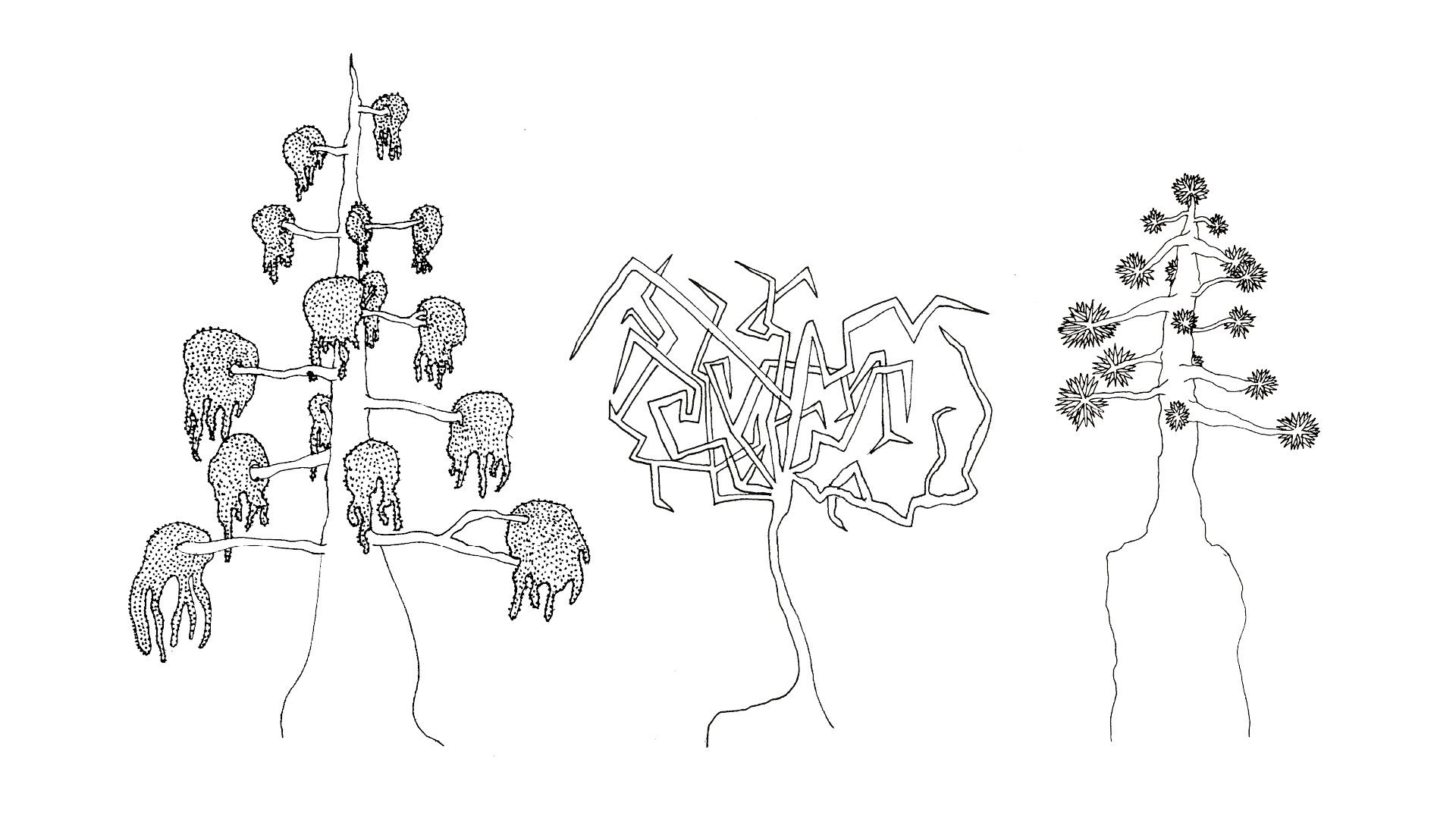 three trees — drawing, 2021