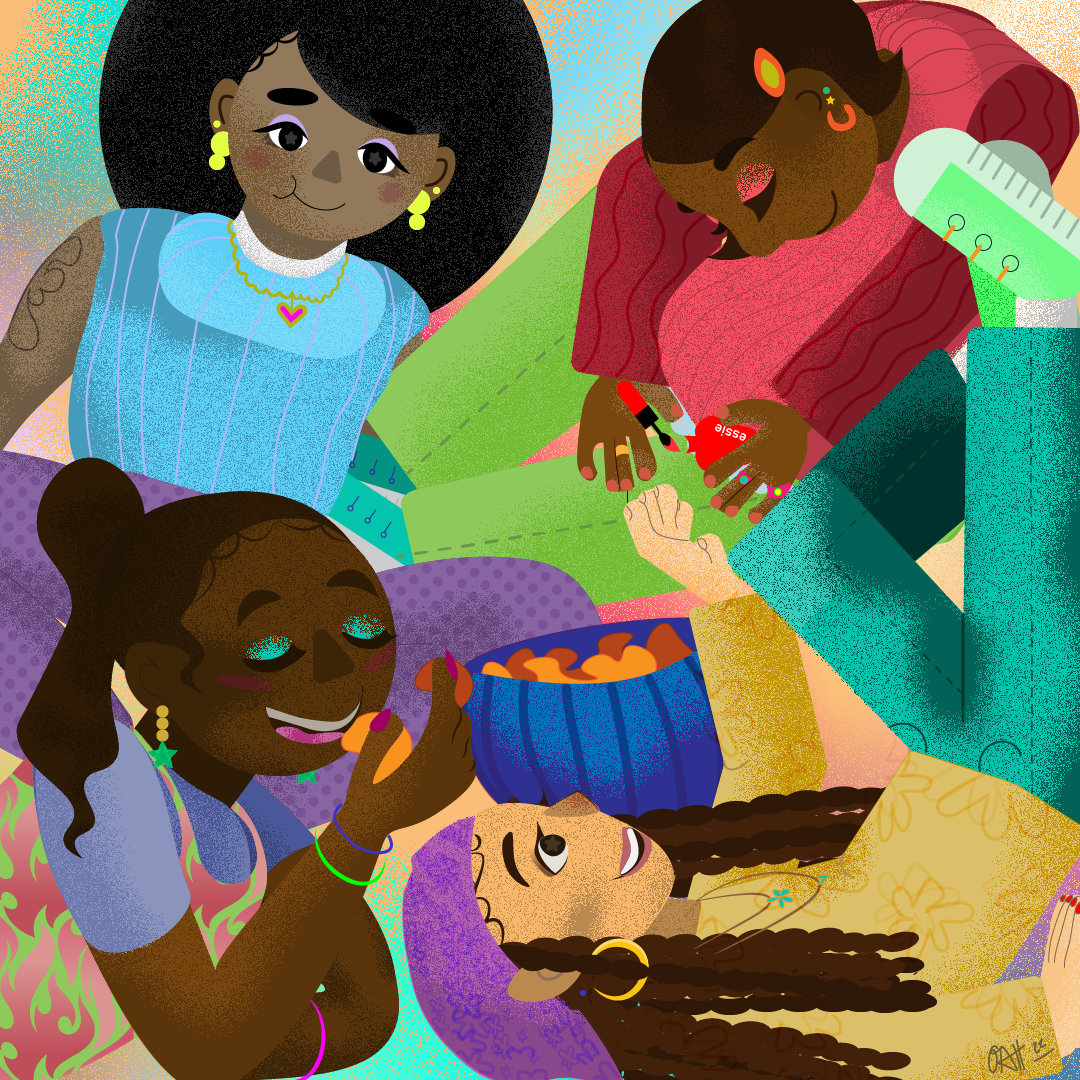 girls night, 2022. digital illustration commission