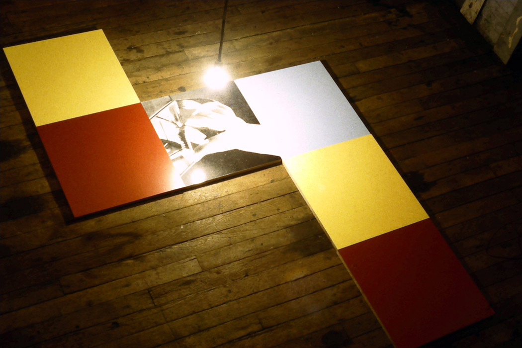 untitled (installation view), laminated plastic