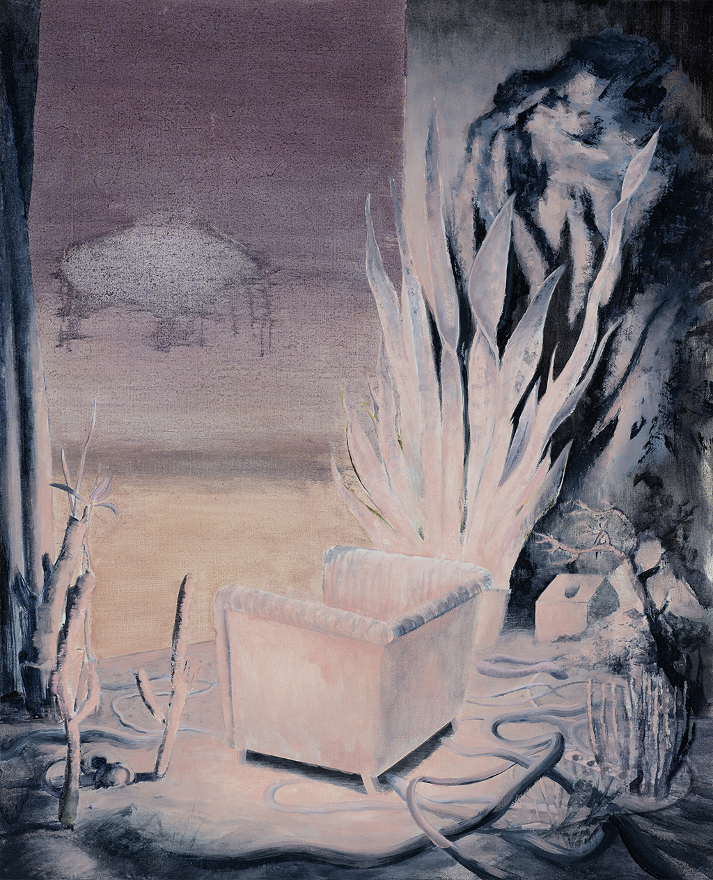 Armchair. 162.2 x 130.3 cm. oil on jute. 2024 - 8/15