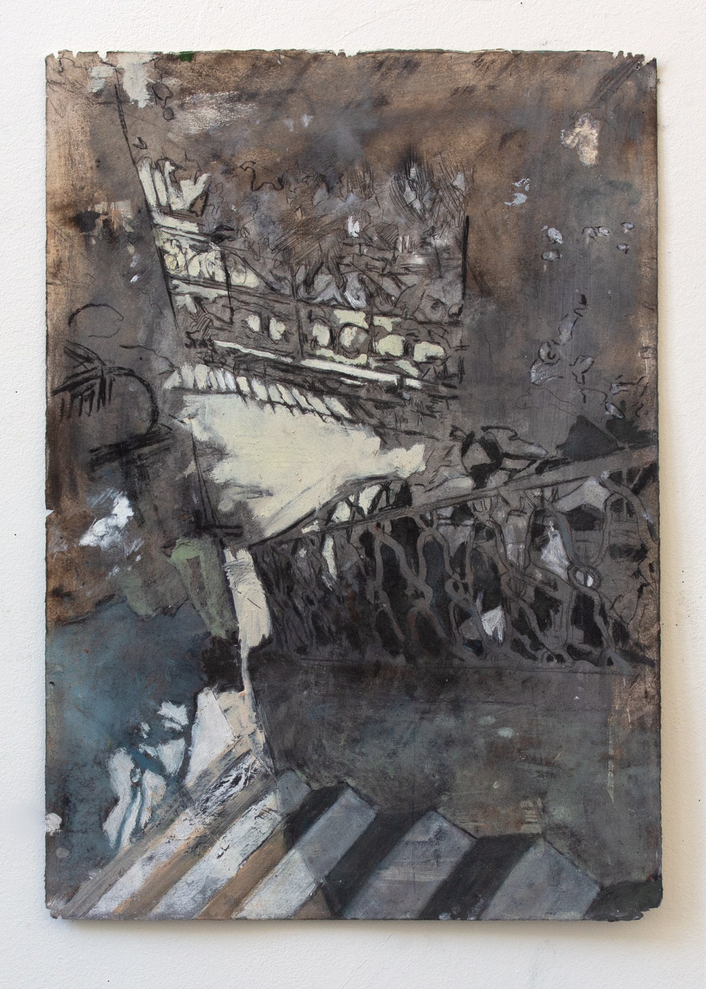 "Interlude", 2022  mixed media on paper, 65.25 x 46 cm   