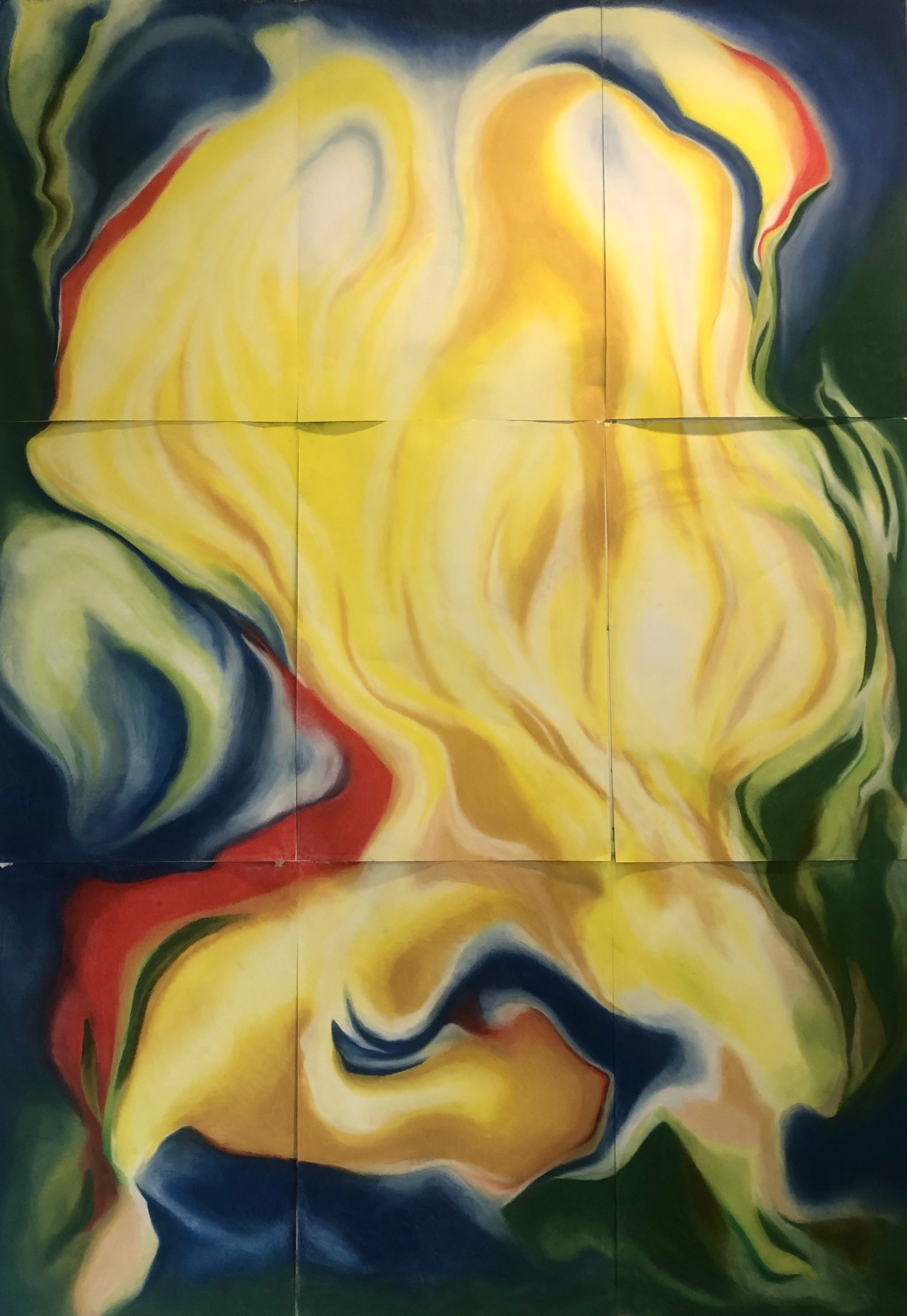 'Omhoog', pasteltekening. - voorjaar 2024