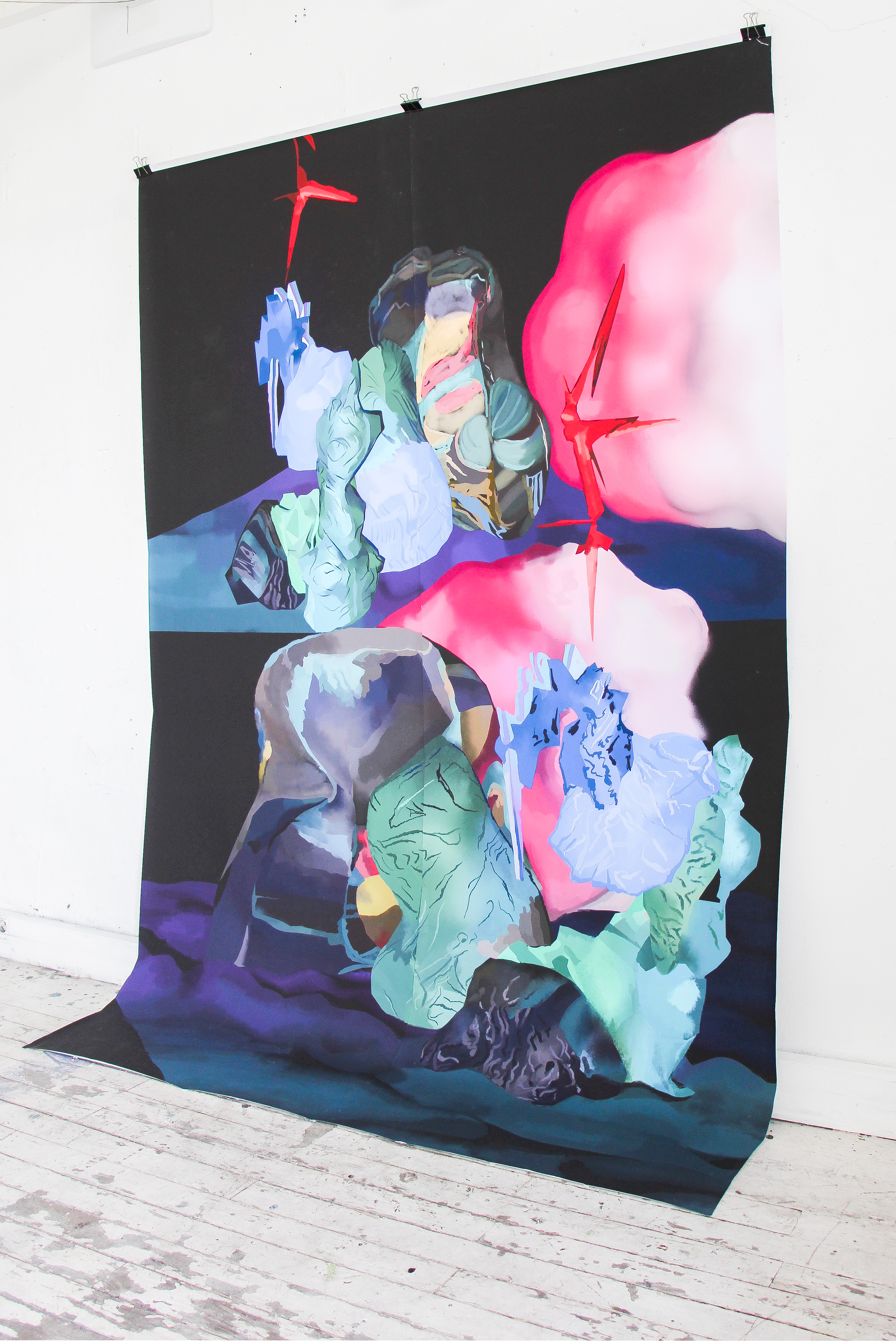 Boulgui Boulga, 200 cm x 292 cm, peinture digitale imprimée sur toile