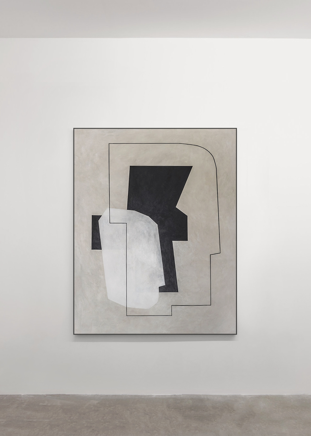 Greige One, 2017 |  Lime and plaster on paper | 47” x 59”