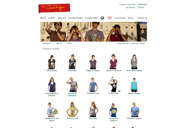 website design for clothing designer  Jon Wye, Washington DC (2010&ndash;2013)Art Direction + Graphic Design: Jenna CrowderPhotography: Keith LaneWeb Development: Dylan Tullberg