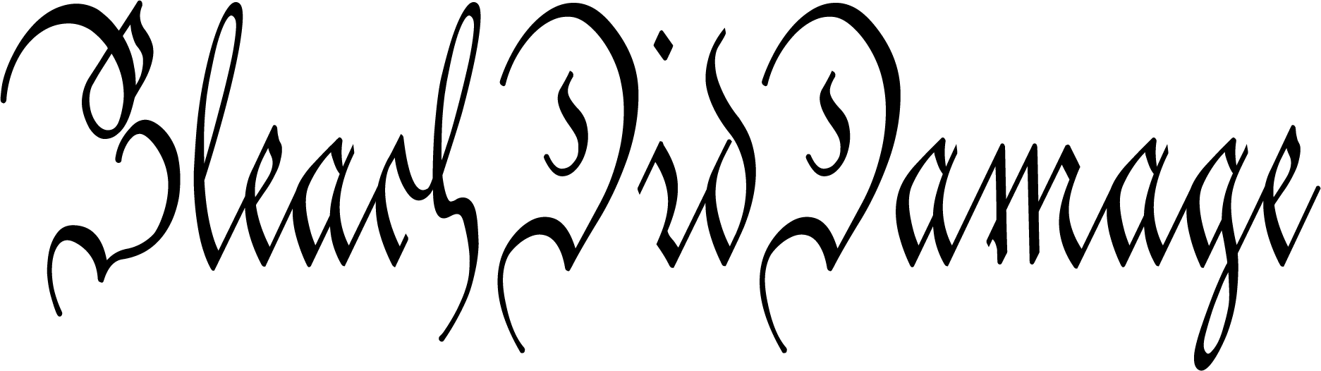 Logo for stylist Aimée Lawson (@bleachdiddamage). Designed with Duncan Rossi.