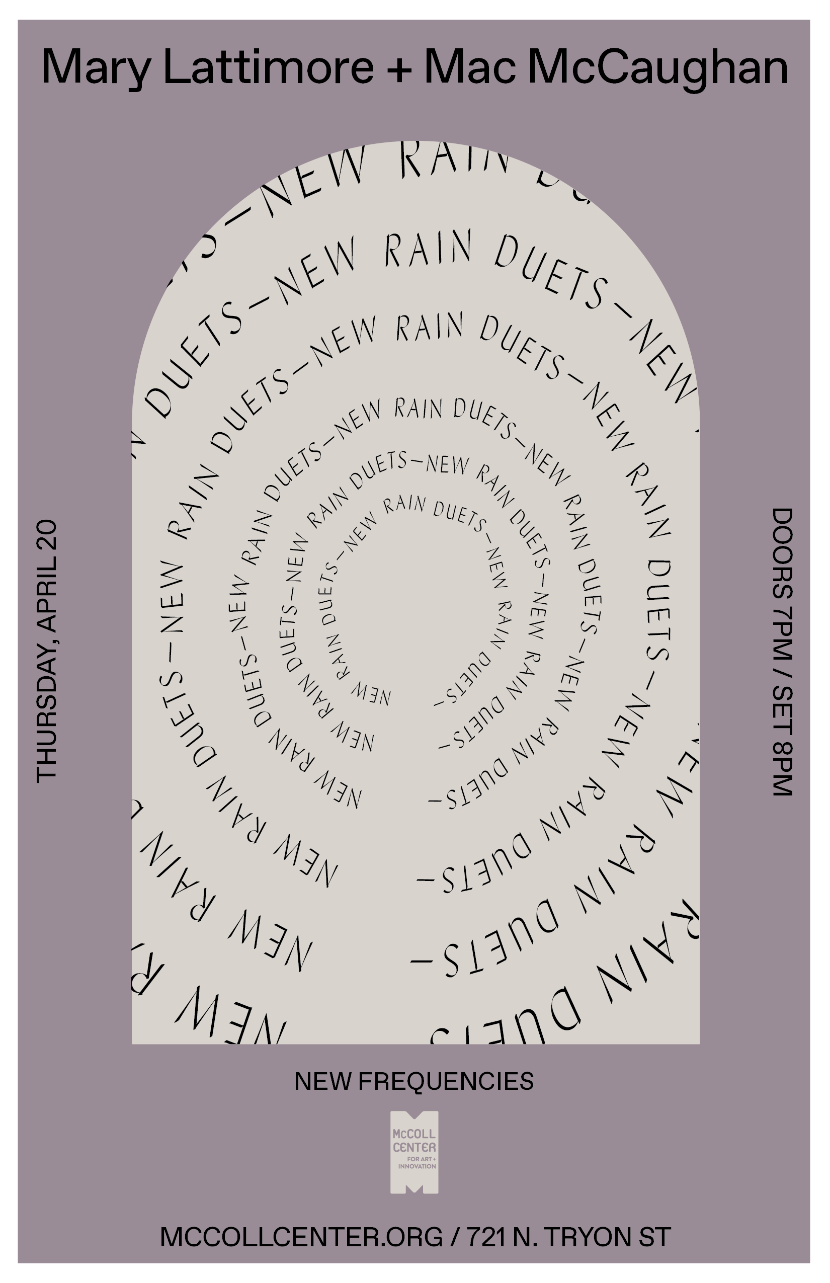 The McColl Center, poster design