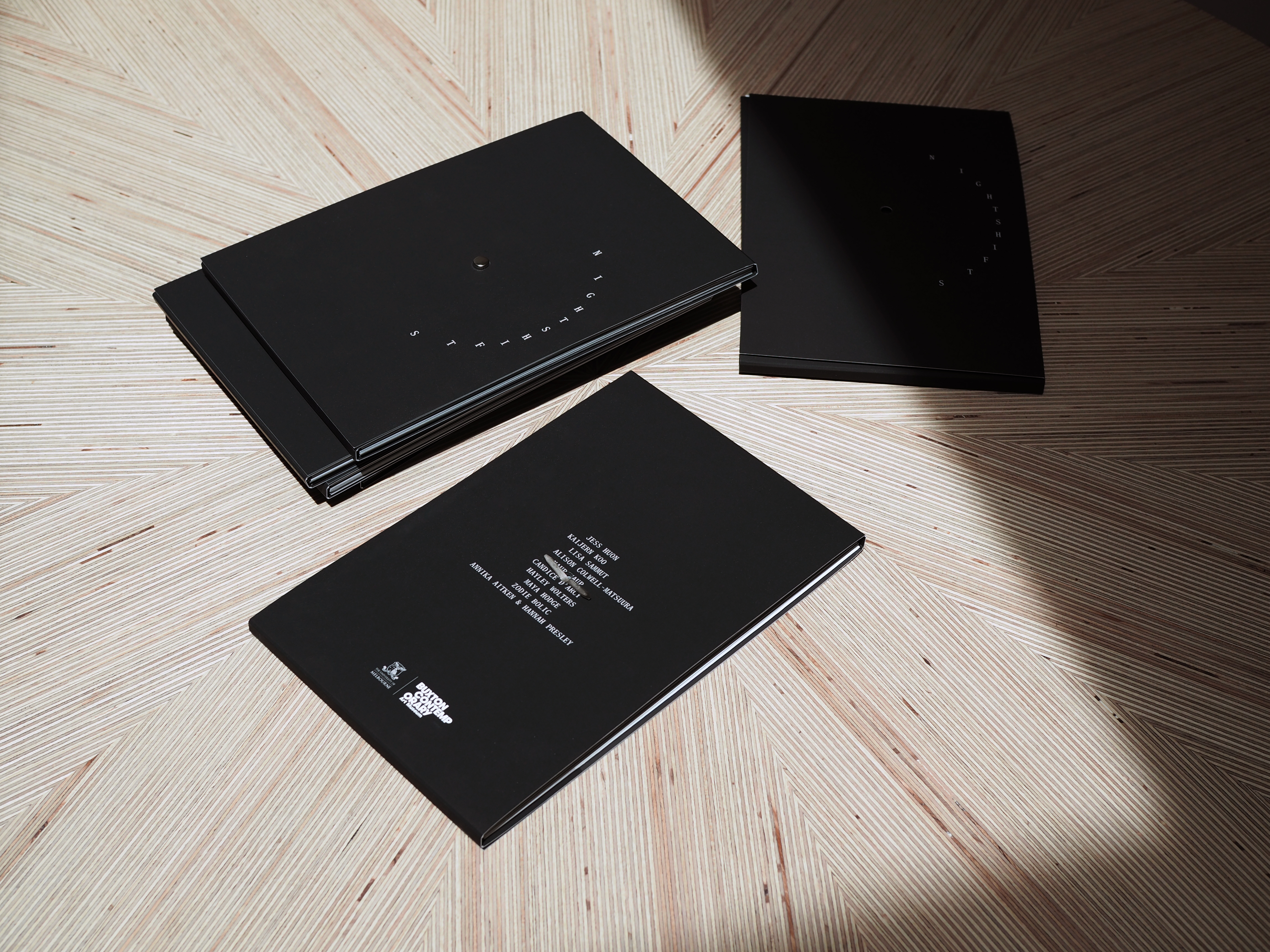 Publication design for 'nightshifts, 2023.