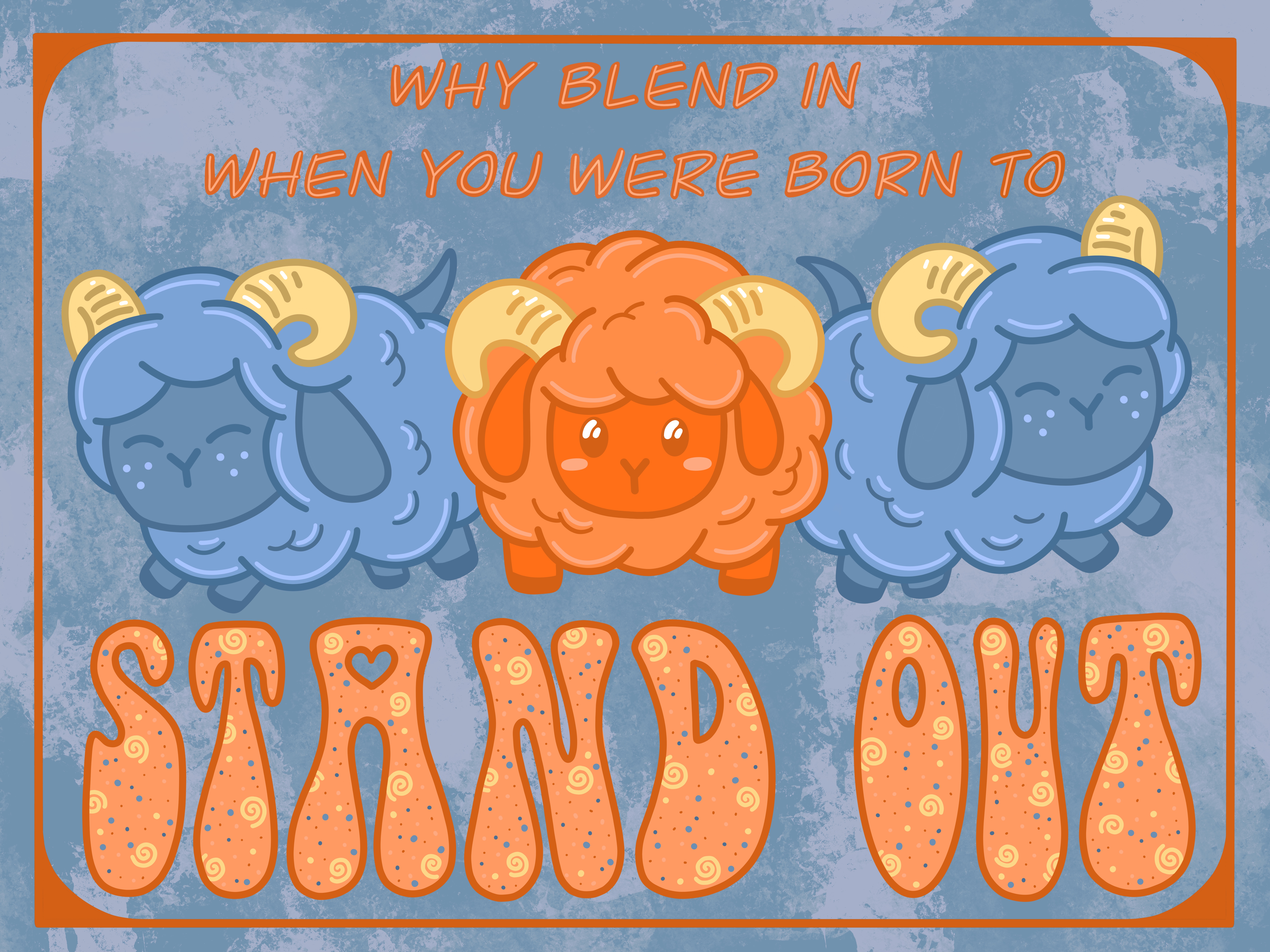 Motivational SheepDigital, 18&rdquo;x 24&rdquo;, 2023