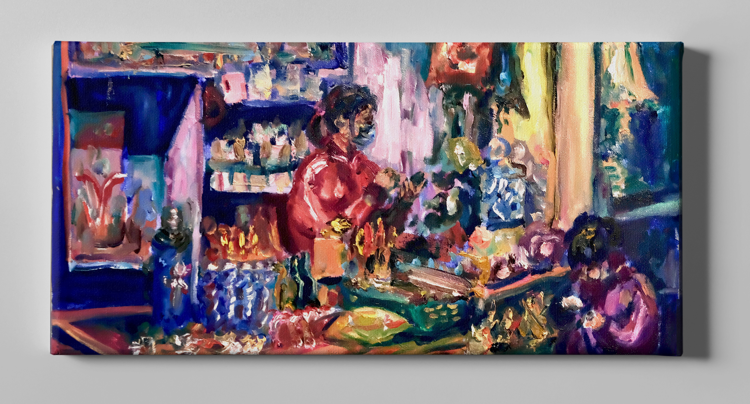 Neon Capsule / 2022 / Oil Color on canvas / 12” x 24” / Los Angeles, CA