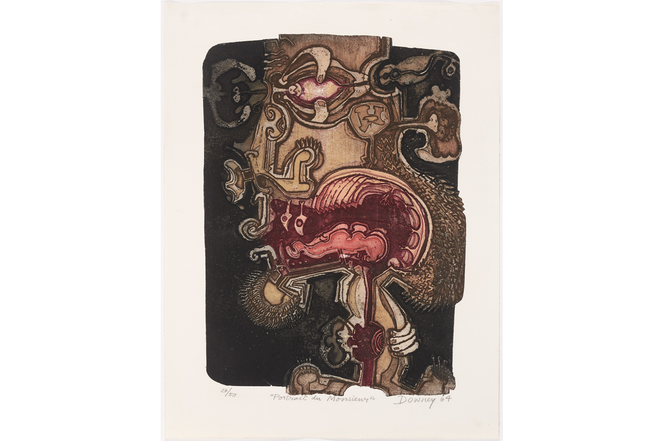Juan DowneyPortrait du Monsieur, 1964Aguafuerte viscoso Hayter sobre papel Arches54 x 38 cm