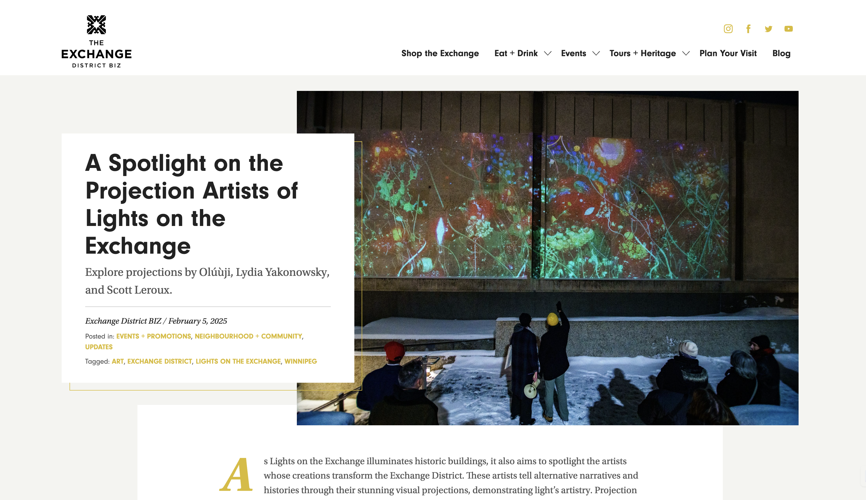 Lights On The Exchange Festival 2025 (article)