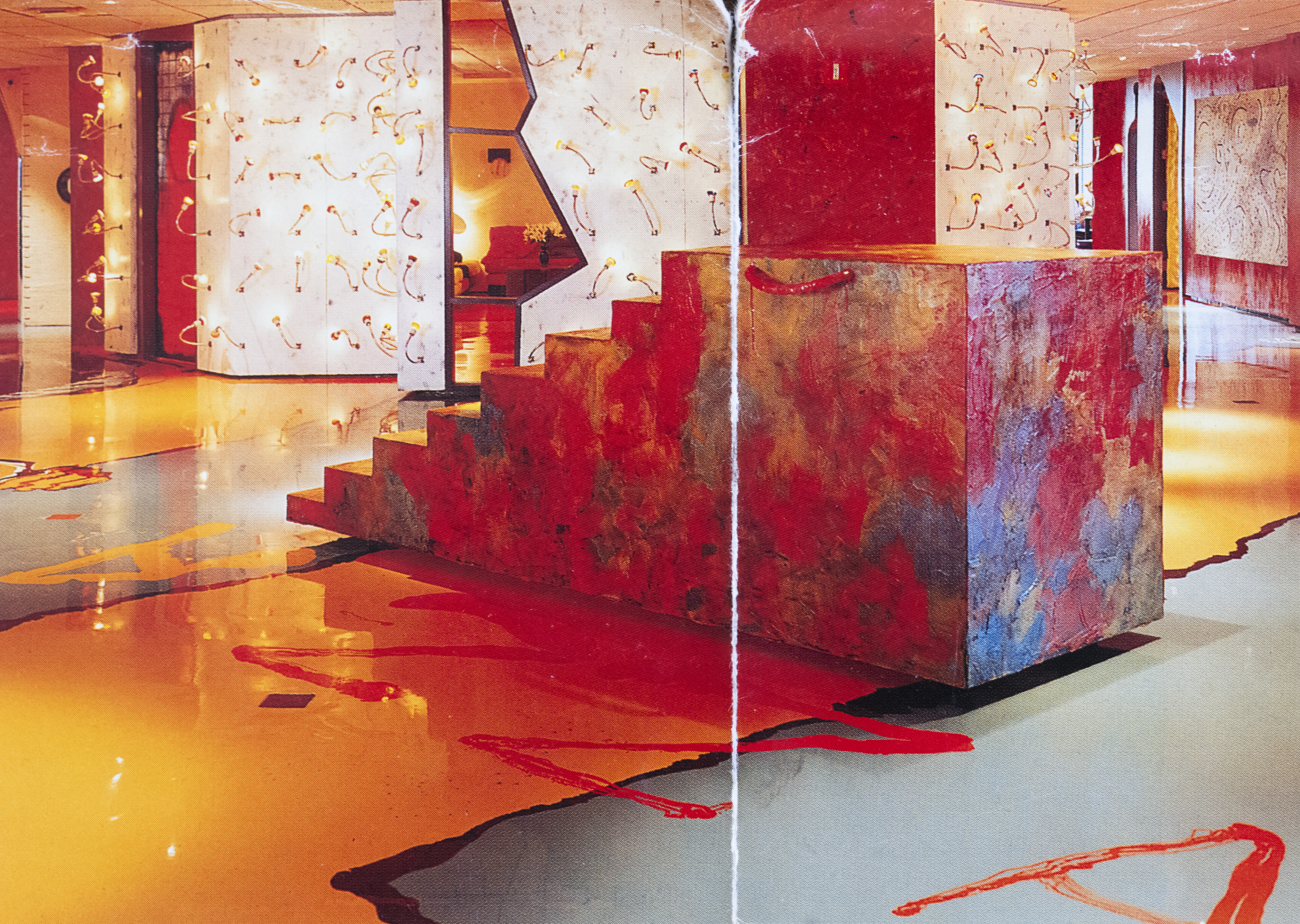 Staircase in the Piazza of the Chiat/Day office by Gaetano Pesce 1994, NYC