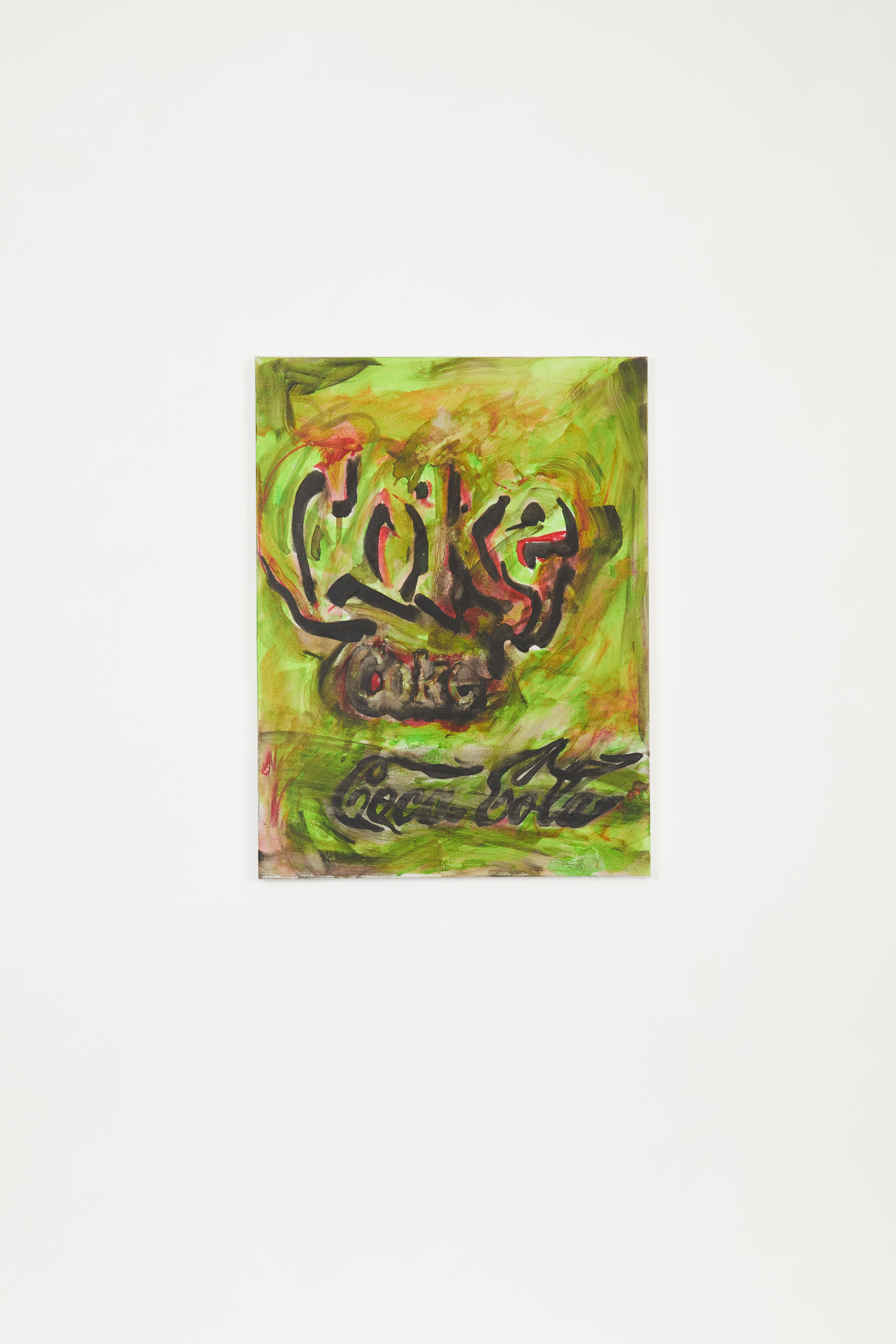 Untitled (Coca Cola #37), 2019, Acrylic and ink on canvas, 24 x 18 in.