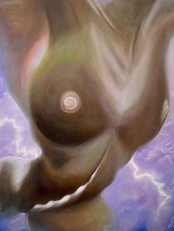 Jump, 2022, Oil on canvas, 36 x 48 in