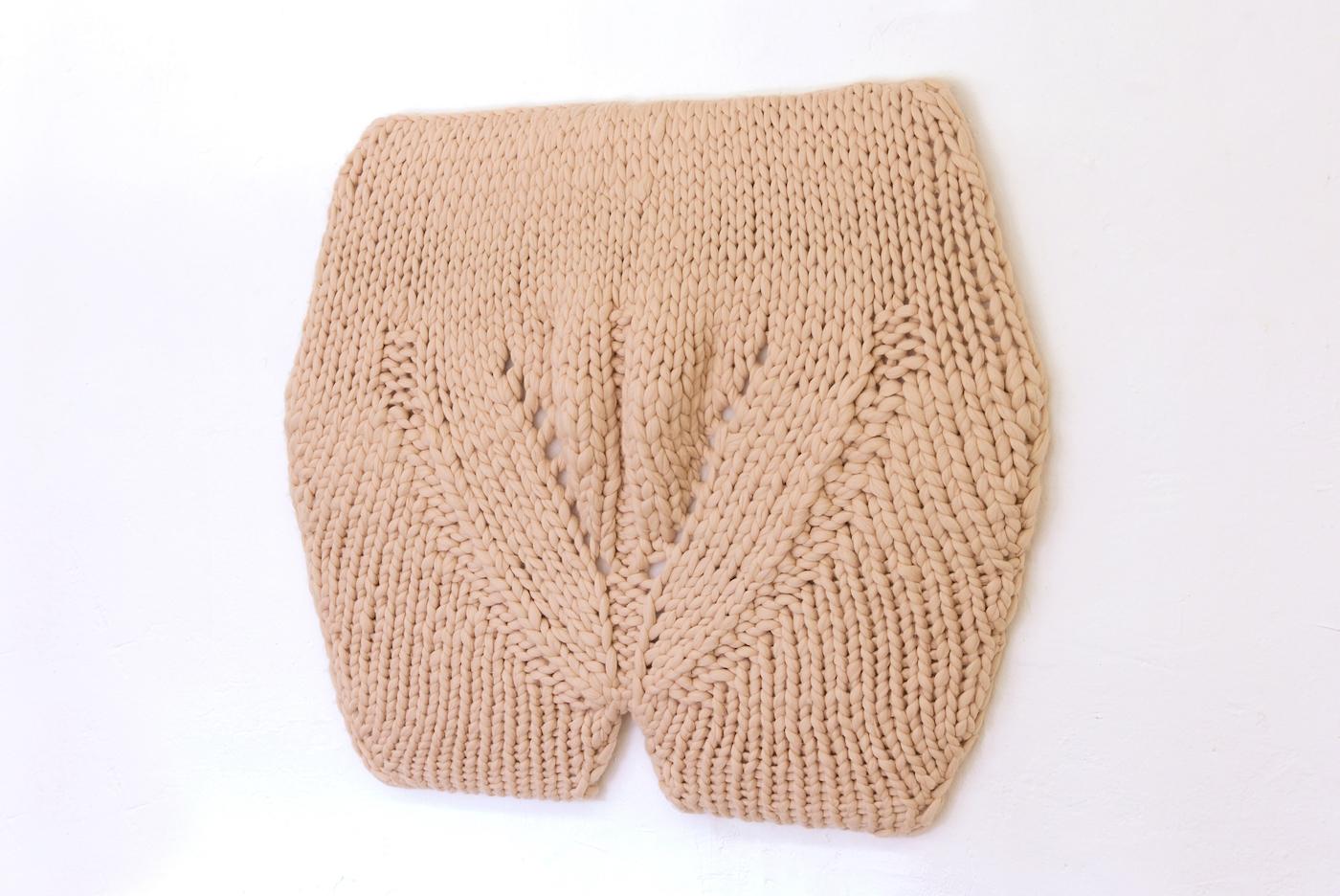 Vulva, 2008, 158cm b x 130cm h, handknitted Newzealand Merino