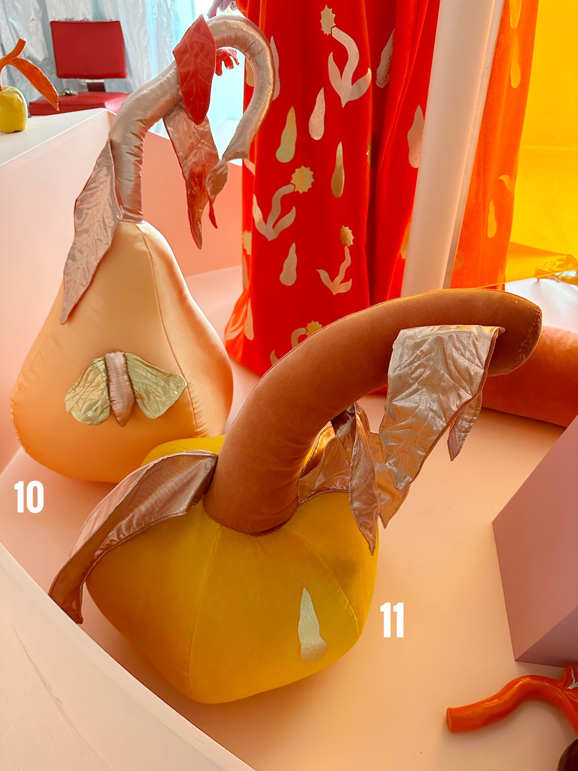 10: Satin, metallic lam&eacute;, hand dyed velveteen, $1,500 *c | 11: Metallic lam&eacute;, hand dyed velveteen, $1,500 *c