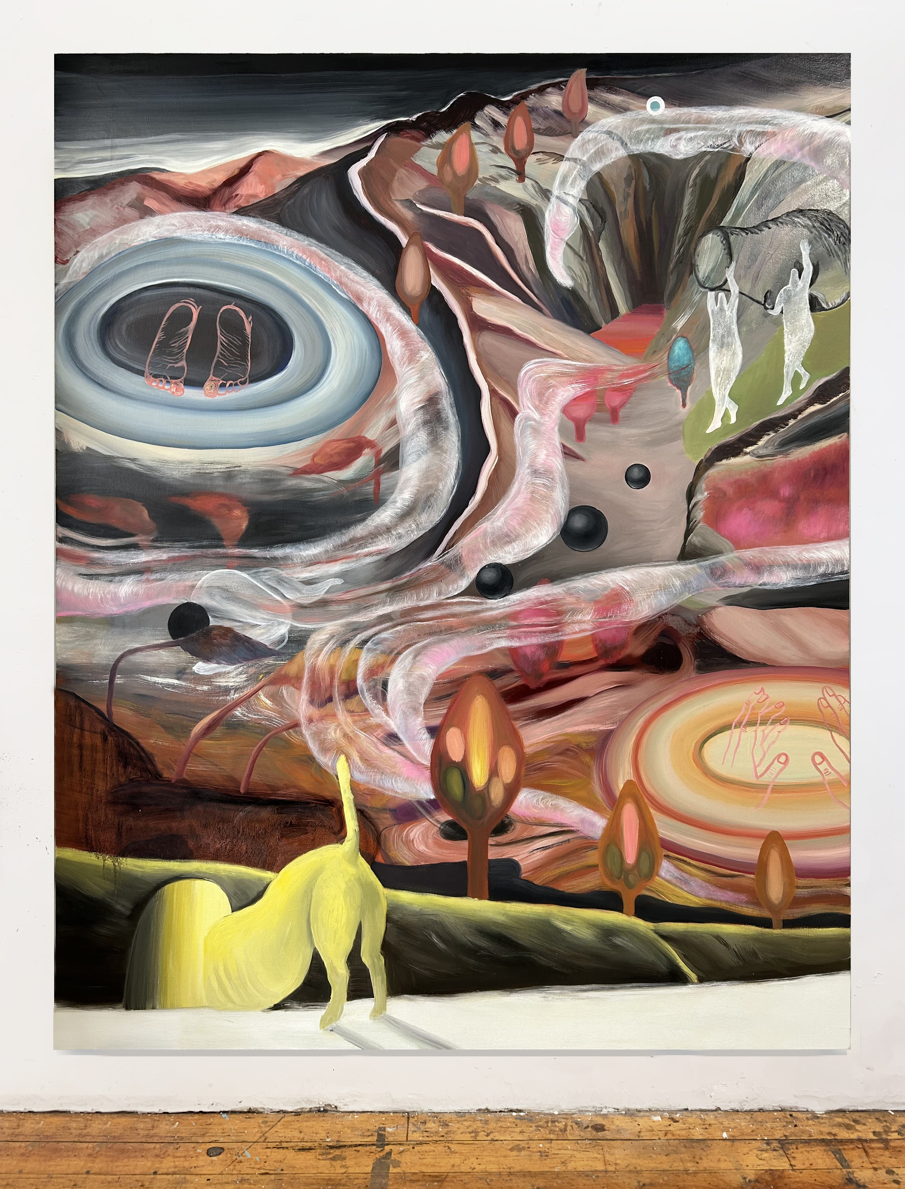 Sanke Wind, 2024, oil on canvas, 70 x 56 IN