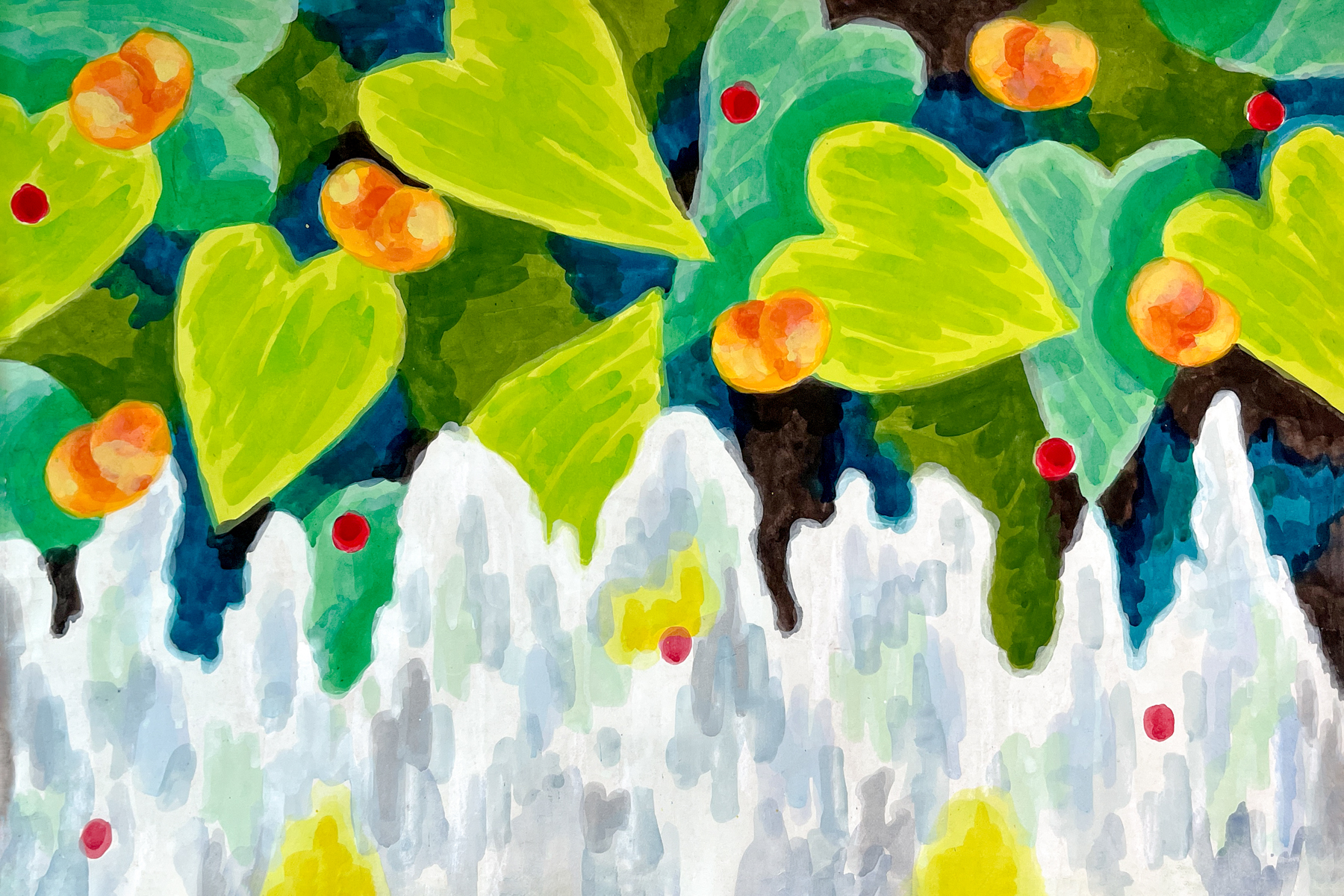 소만: 혼자 살아갈 수 없다, 2025, 순지에 채색, 60 x 90 cm
