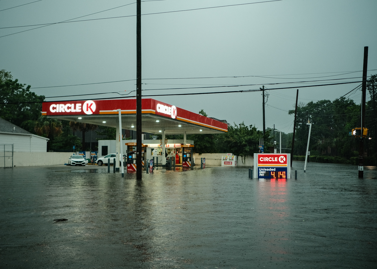 Stormwater flooding at King and Huger Sts, July 2022