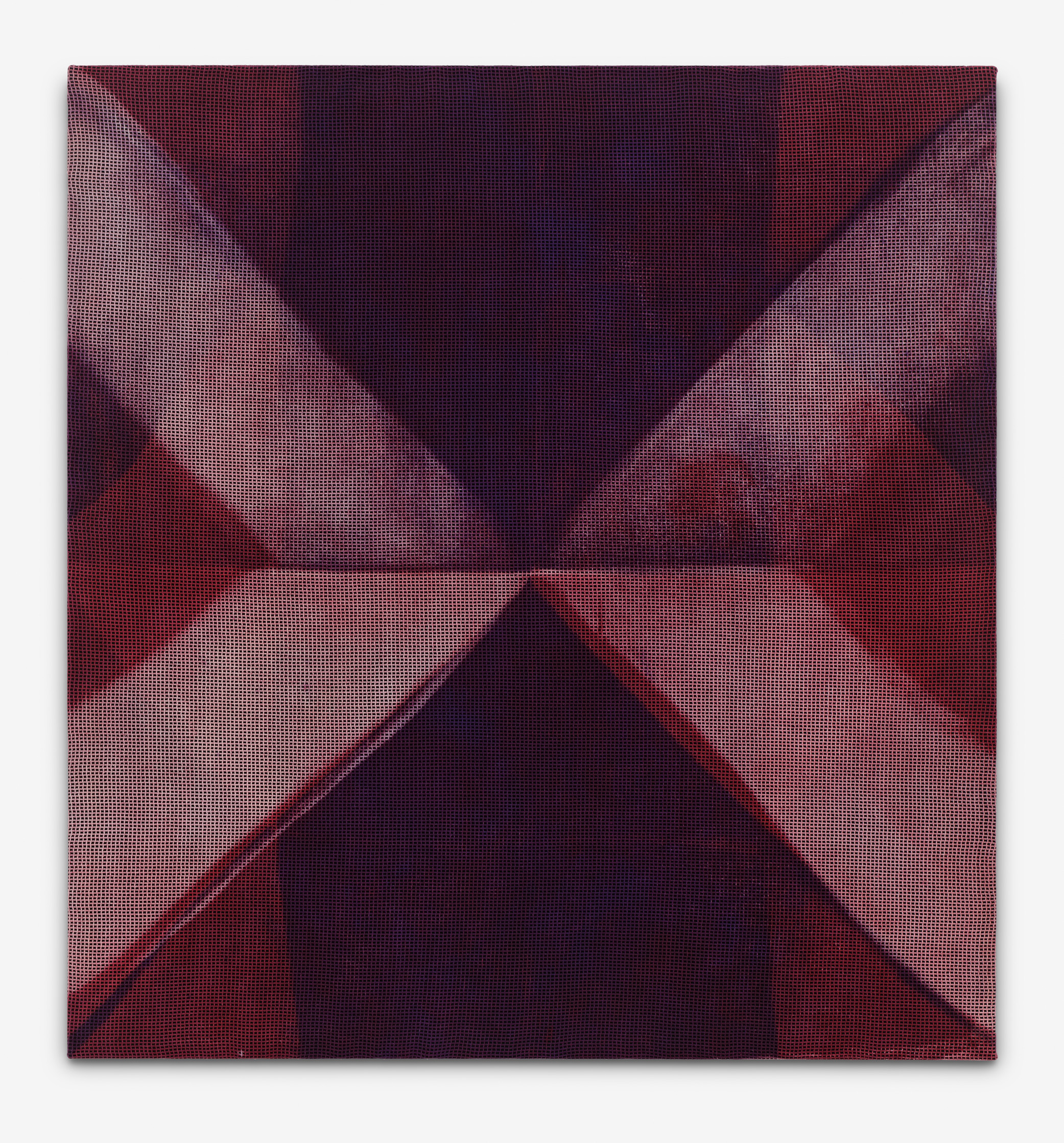 untitled, 145x135cm, dye and bleach on mesh fabric, 2017