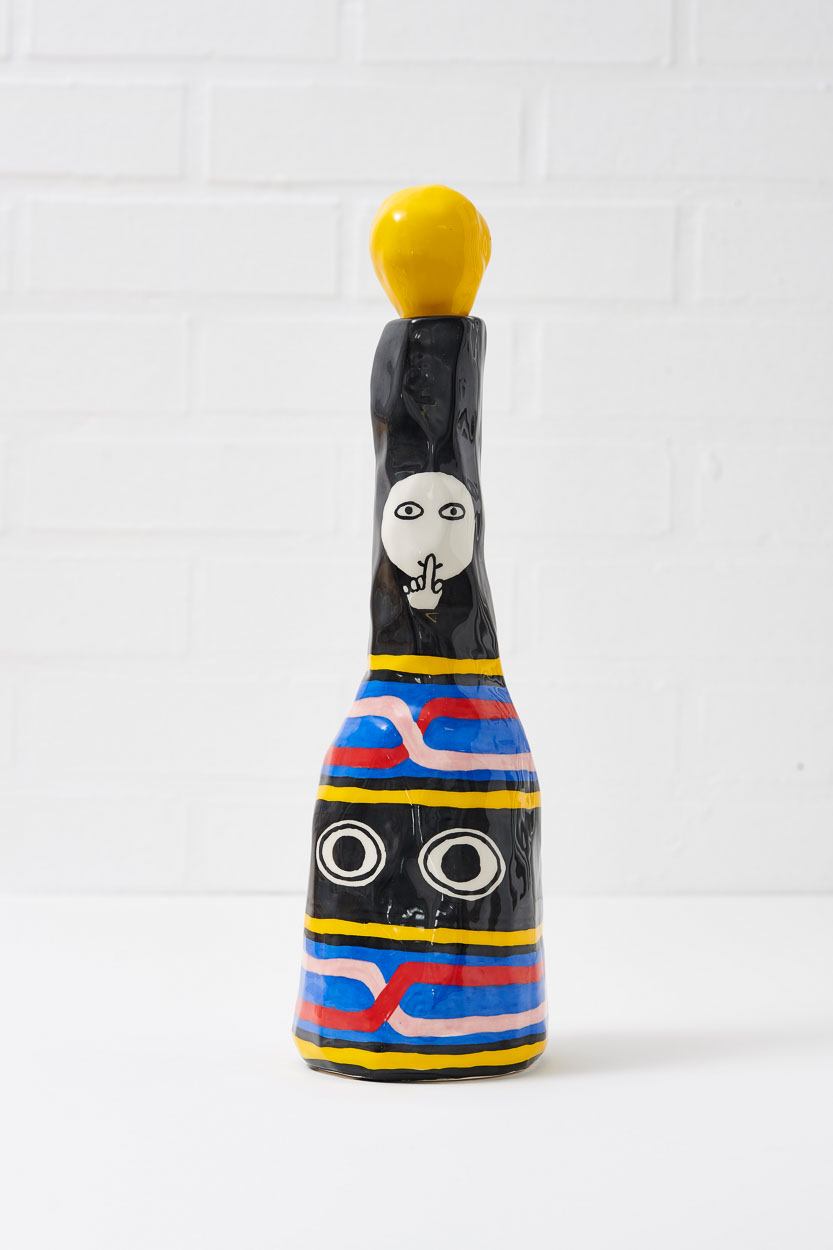 Elevator, 2018. glazed ceramic. 43cm x 12cm x 12cm