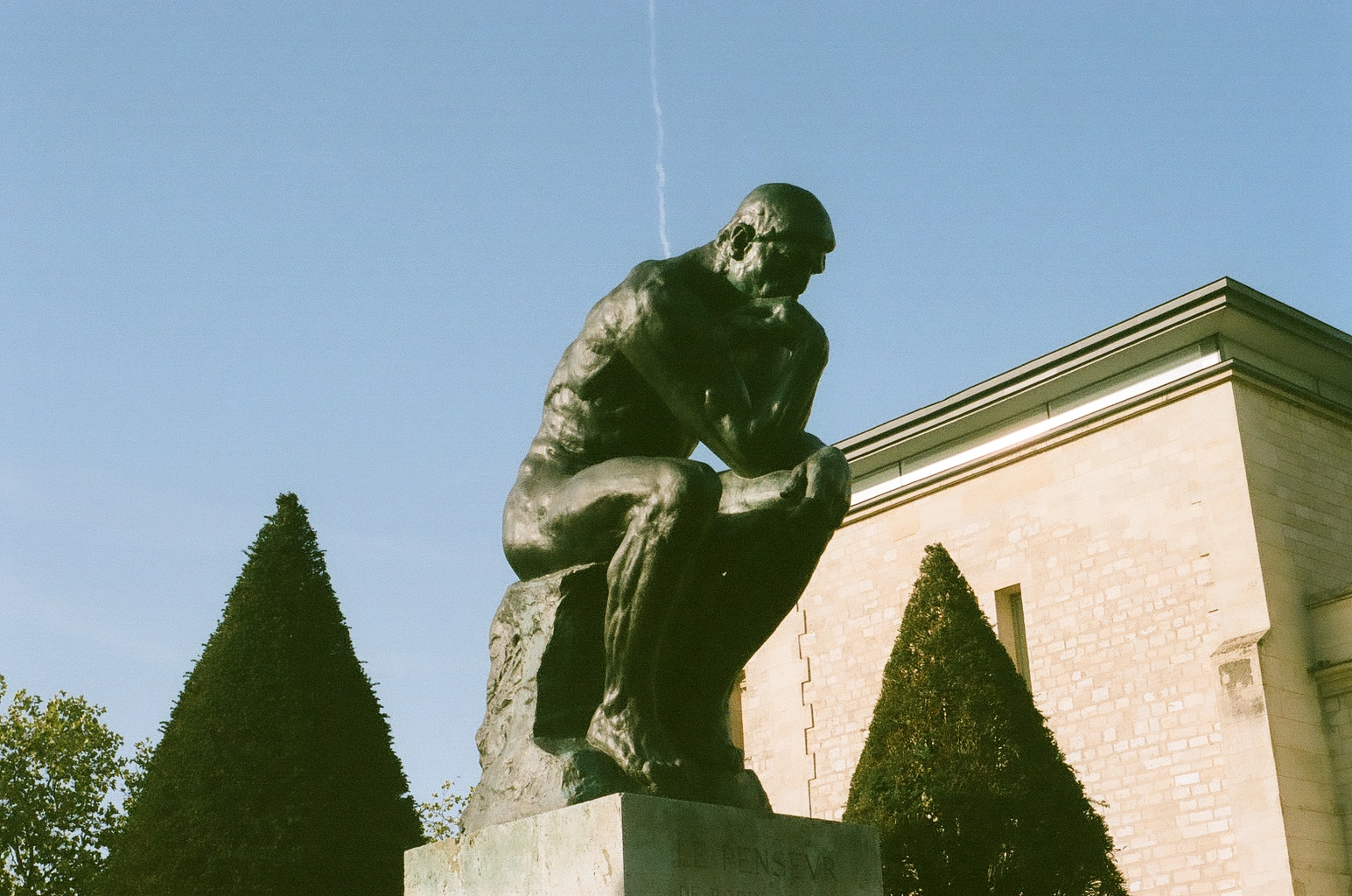 "Rodin's Thinker", analog photo (2022)