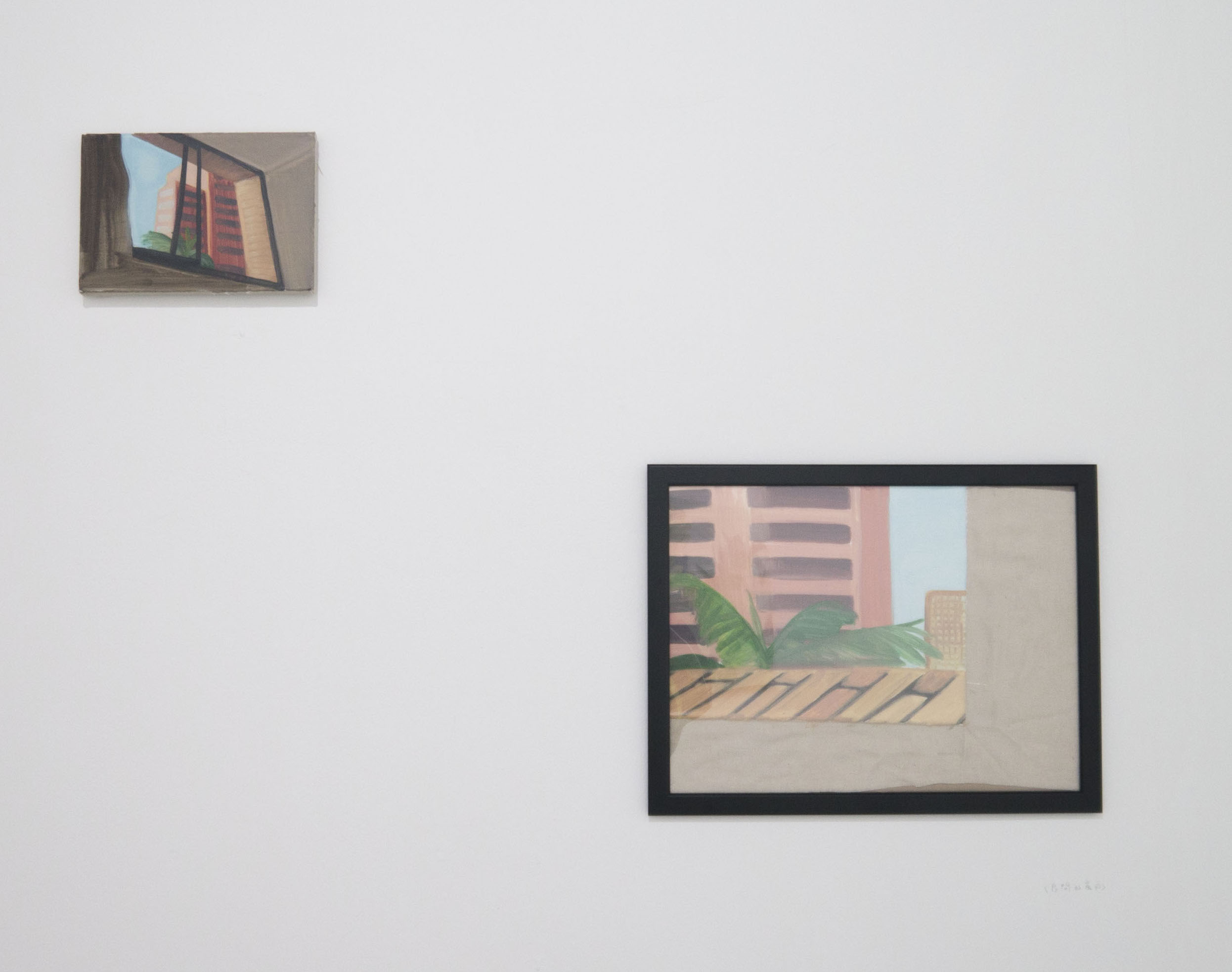 Window in my room I, 2017, oil on linen, frame, 15.5x22.5cm, 33x43cm