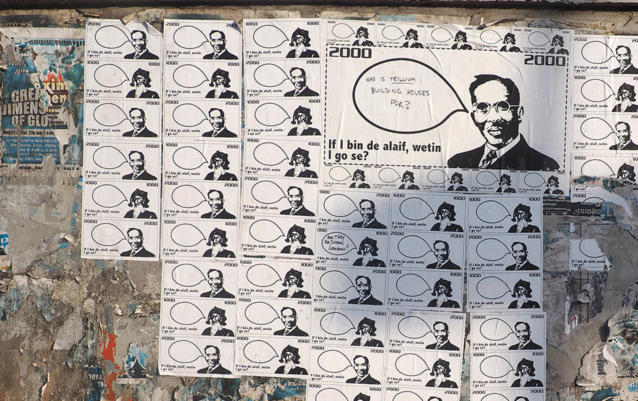 Speak Salone Poster, Detail, Wilkinson Road, Freetown, 2014