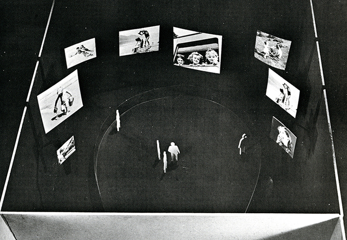 Maquette pour "Le monde de l’image", Paillard S. A., 1963. Source : Olivier Lugon,"The Automatic Exhibition: Slide Shows and Electronics at the Swiss National Exhibition 1964", 2015