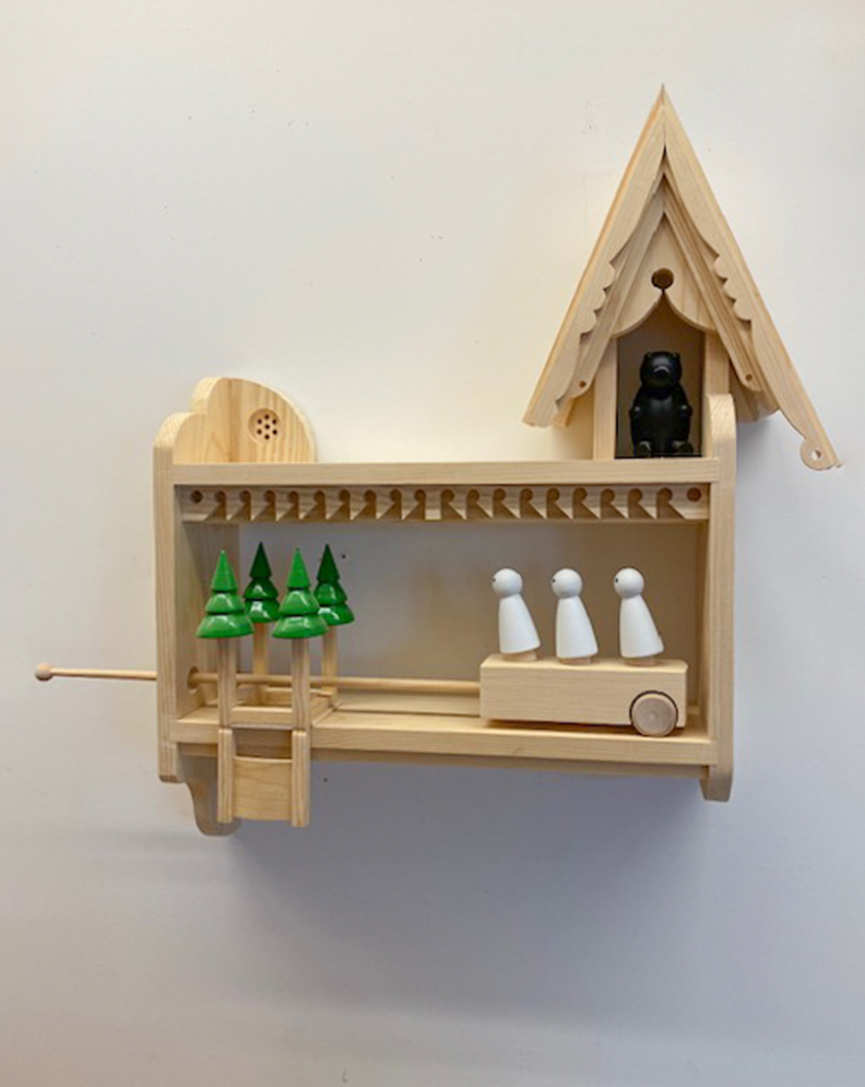 Brian Beck, Untitled, 2022, Wood and paint, 30 x 31 x 7 in. $2,200