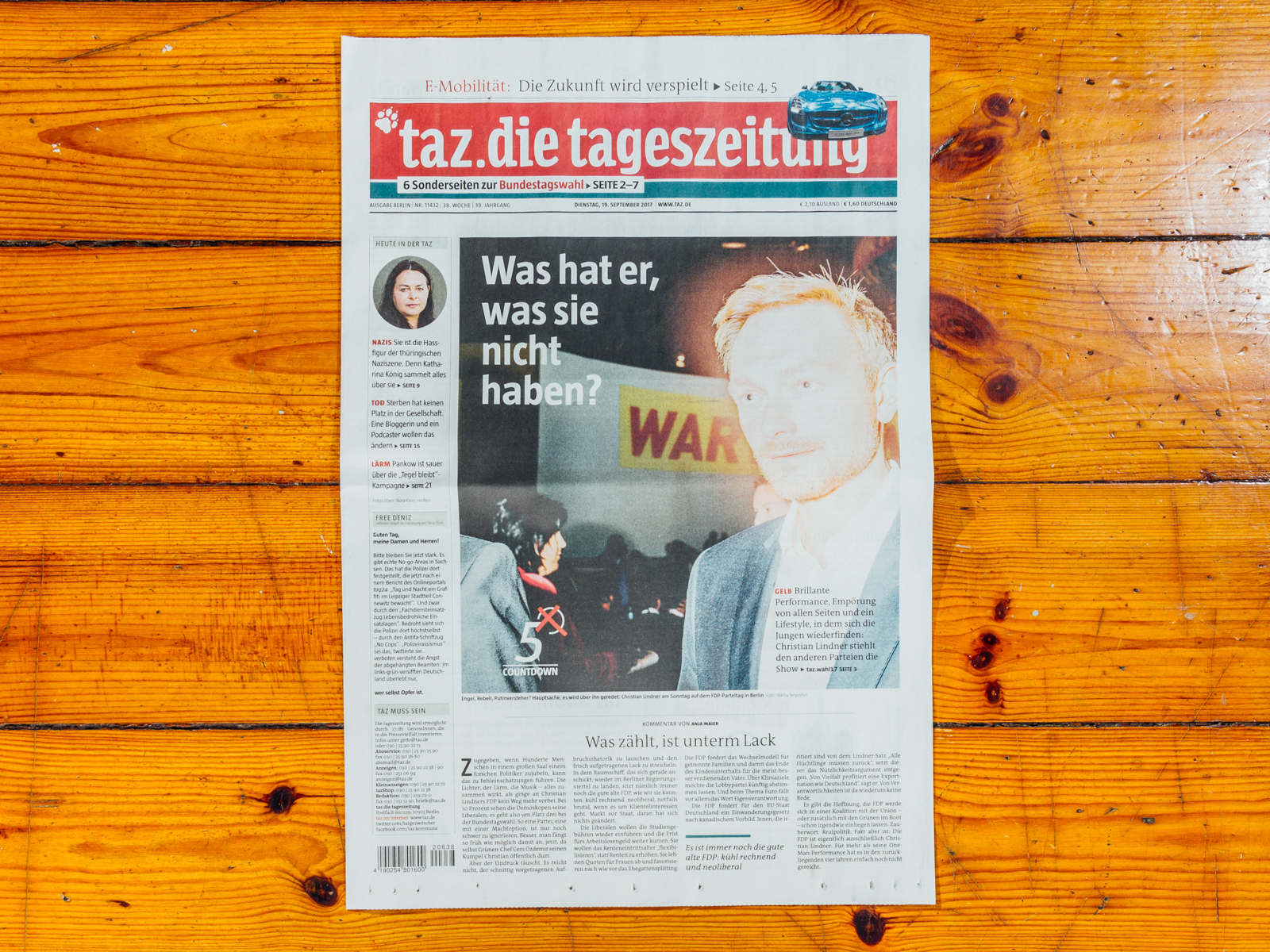 taz.Die Tageszeitung / Titelbild / September 2017