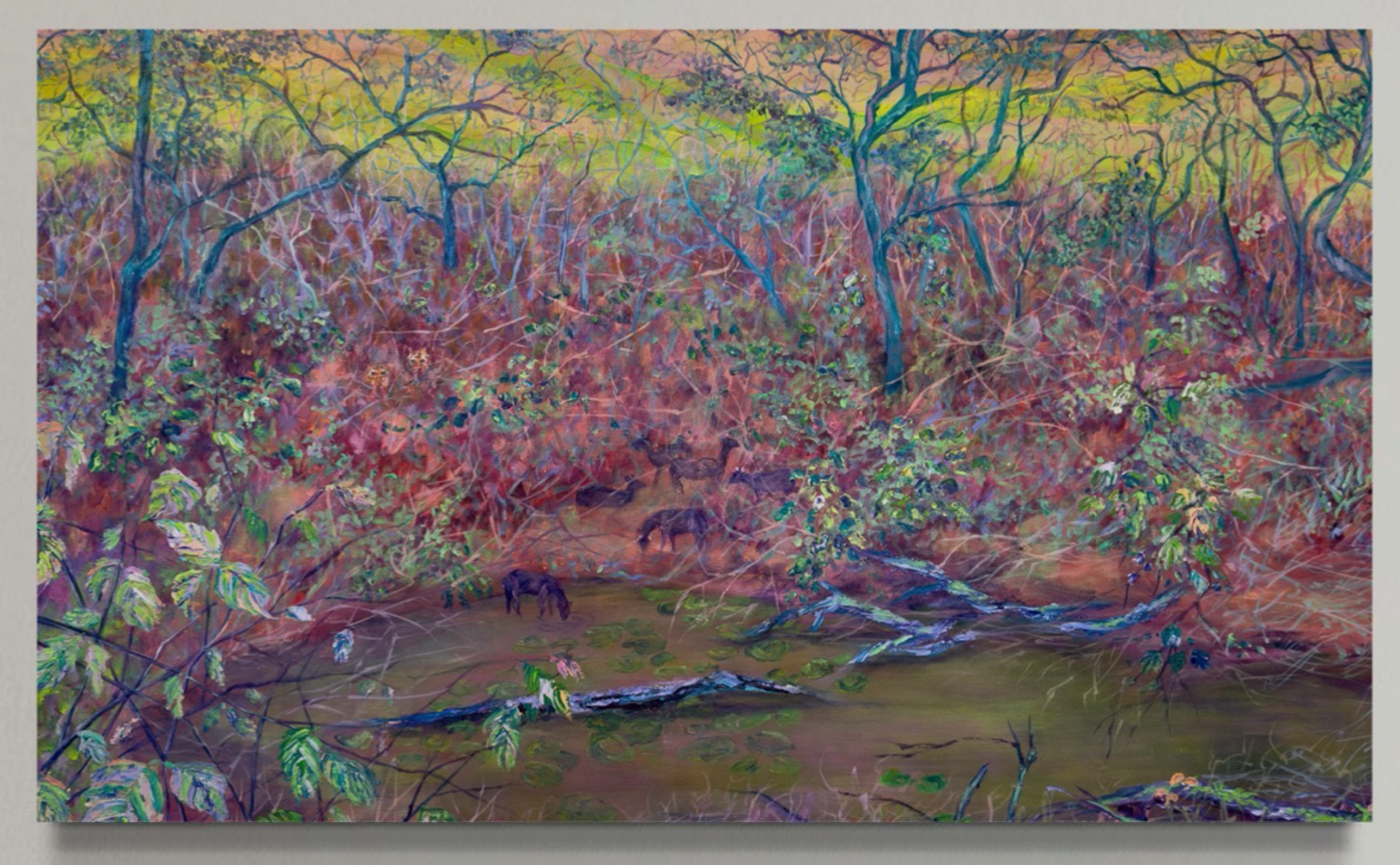 "Stake out", Acrylic on canvas, 100x60cm, 2024