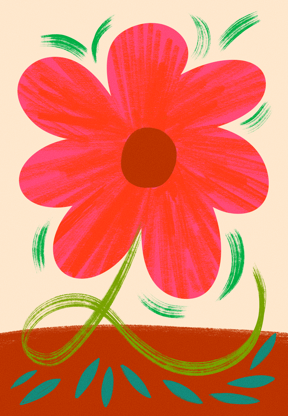 Sprouting Flower Graphic
