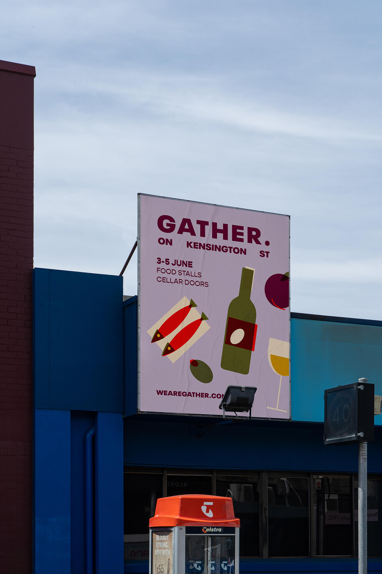 Gather on Kensington st | Visual identity including custom illustration and logo design