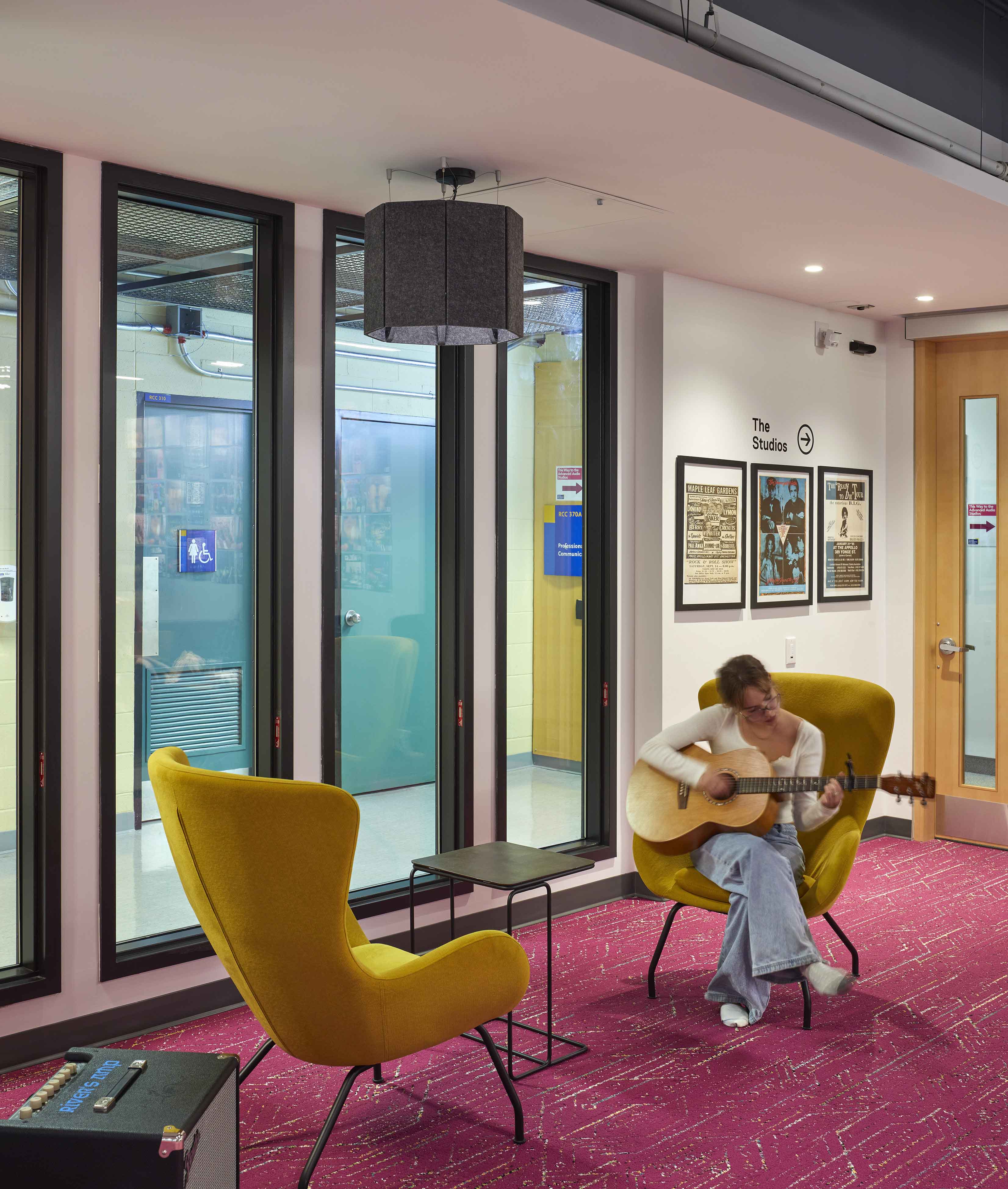 TMU Professional Music Student Lounge Renovation. Image credits to Gow Hastings.