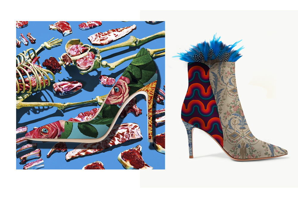  Photoshop Collages aka Shoe Frankensteins with images borrowed from the internet (a wide range of brands and sources) plus photographs taken by me.