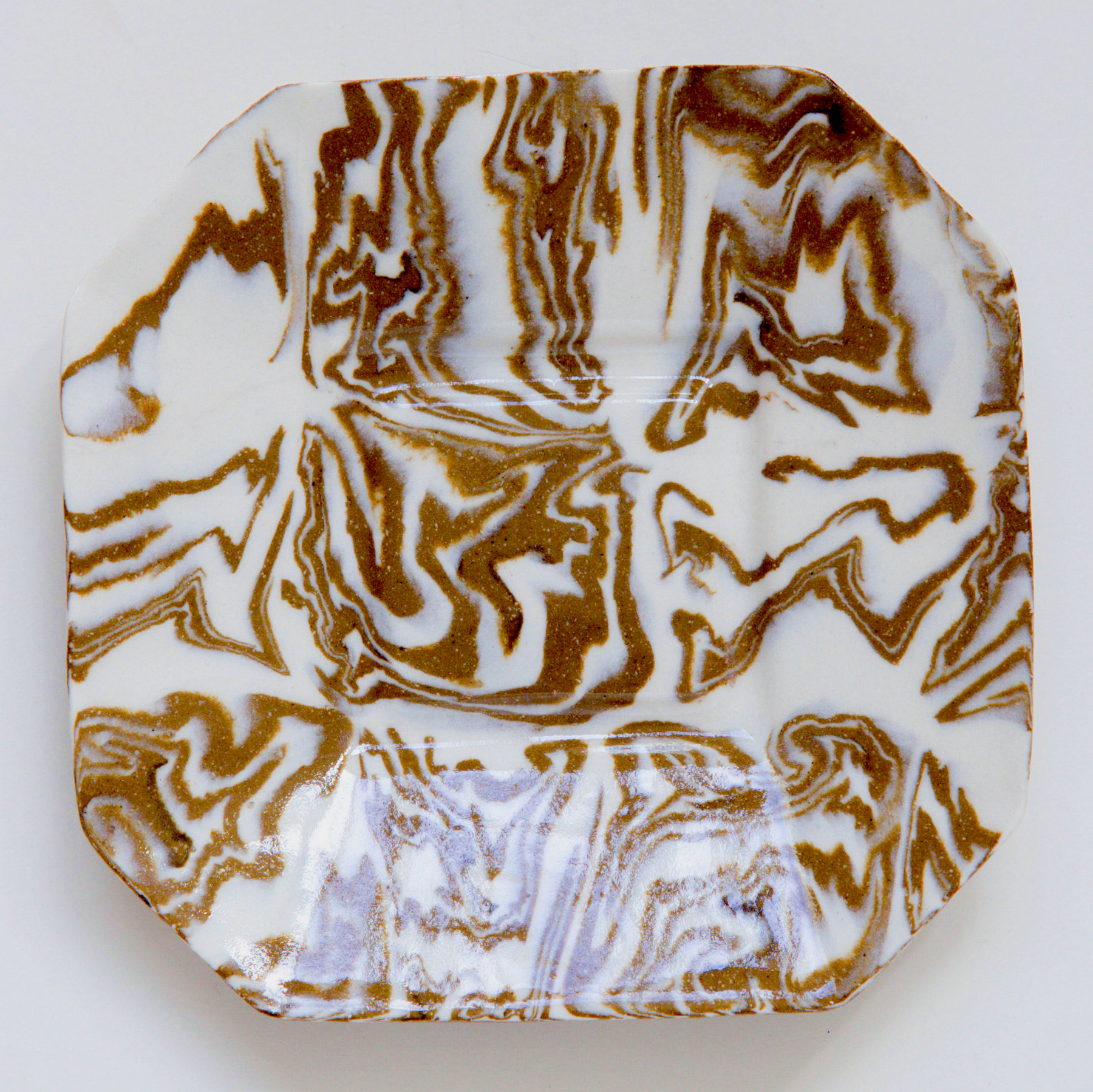 Extra Small Marbled Octagonal Plate [35$]