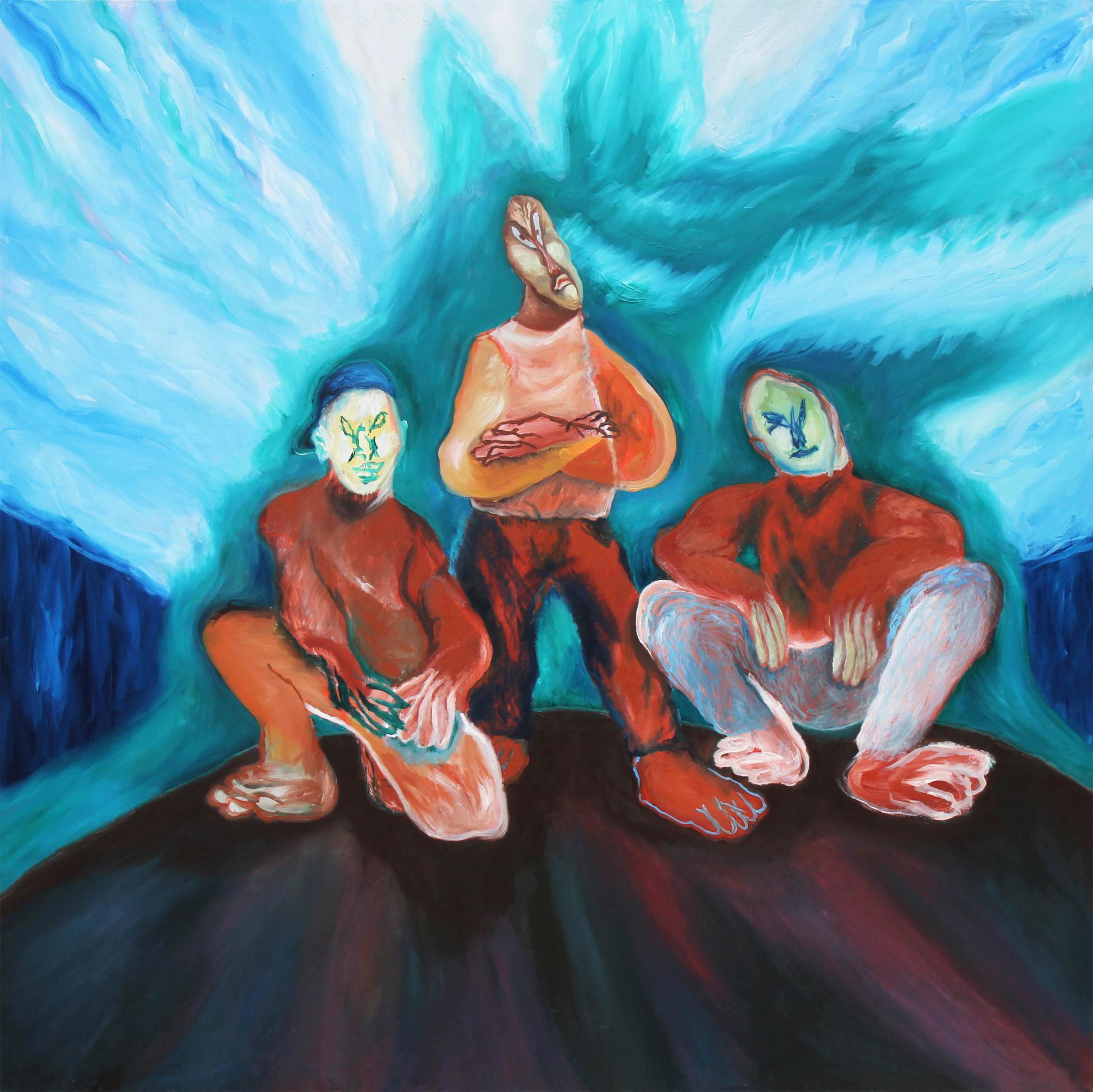 Classic Coveroil and spray paint on canvas, 180x180cm, 2017