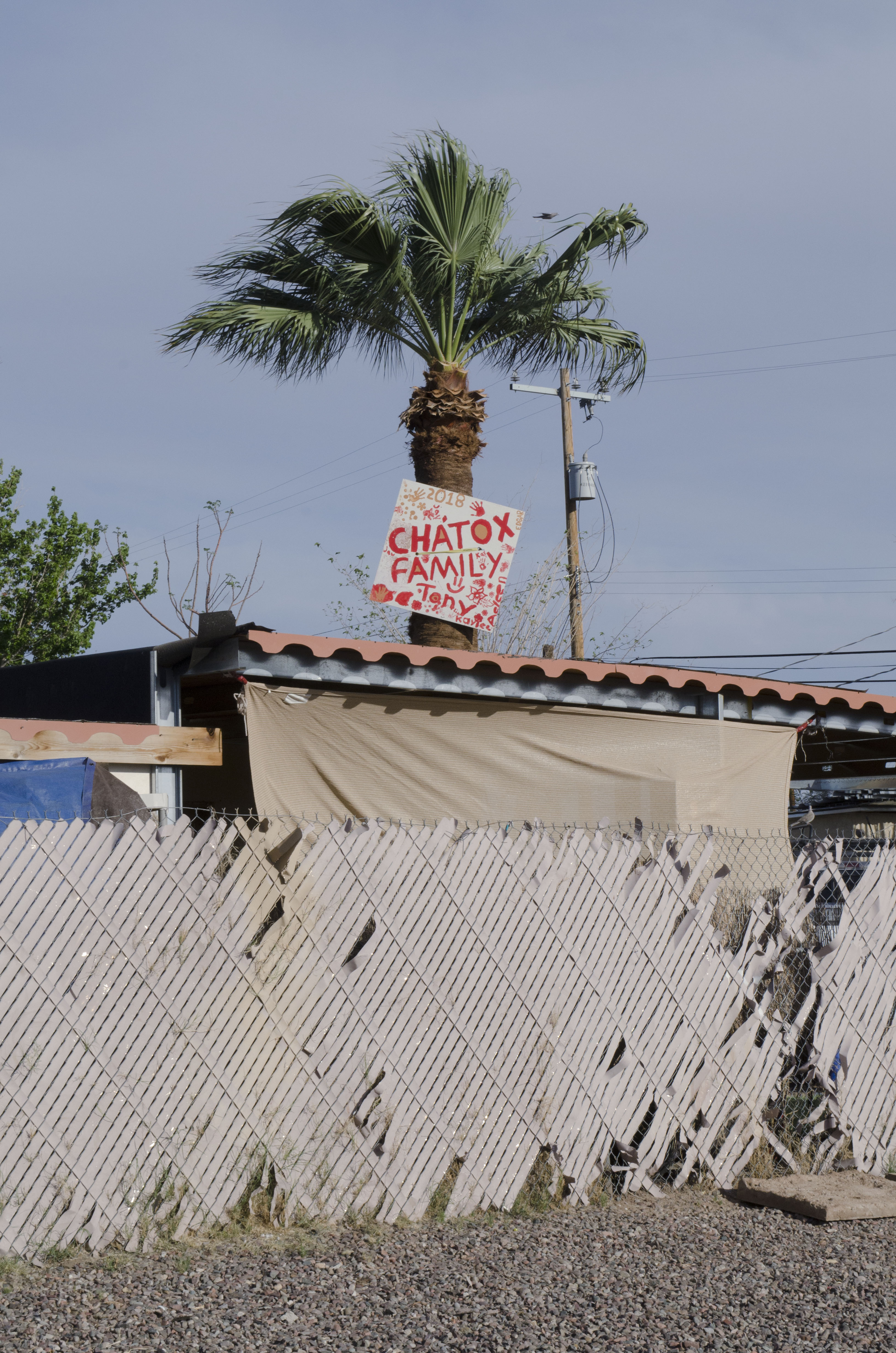 Chatox family sign, March 2018