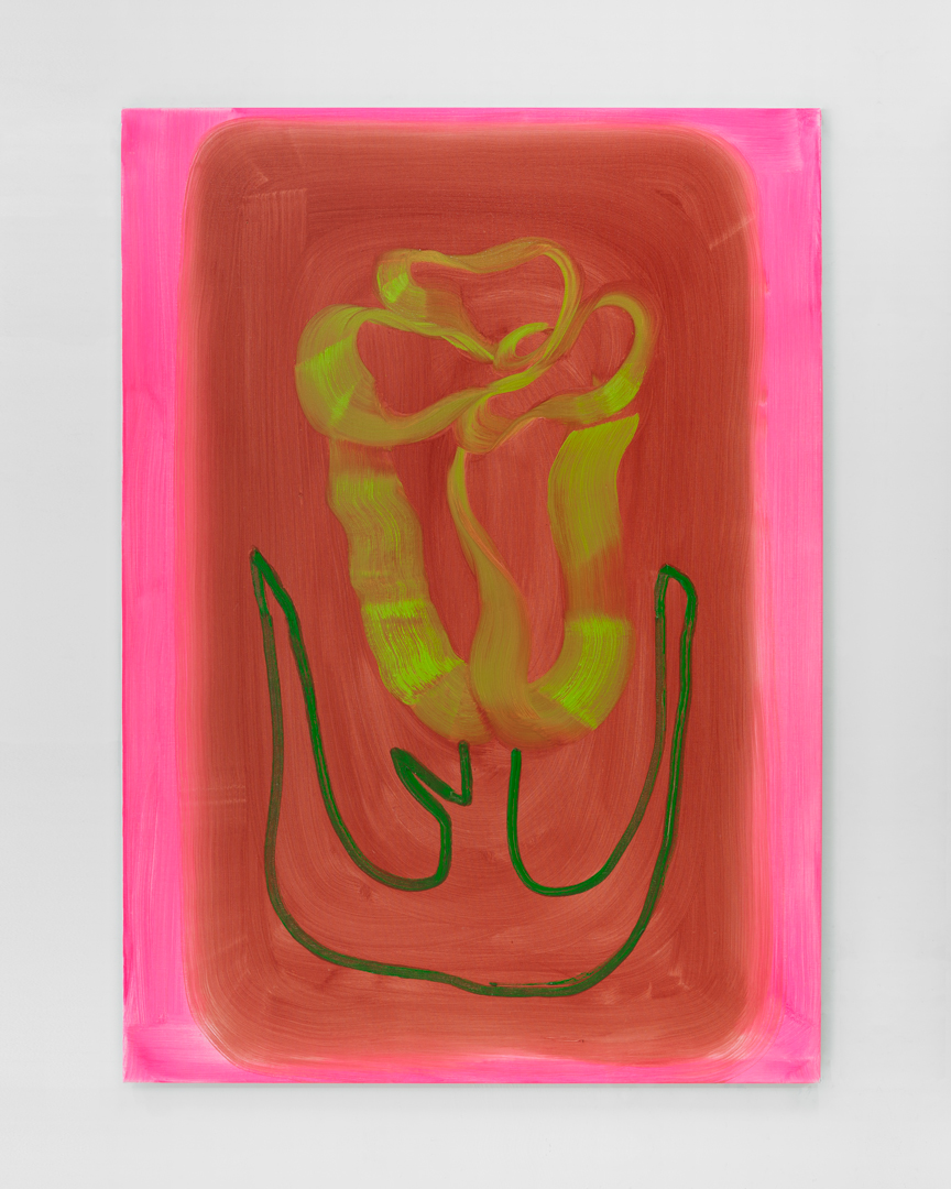 Green flower over the sun, 2021Oil on canvas180 x 120  cm