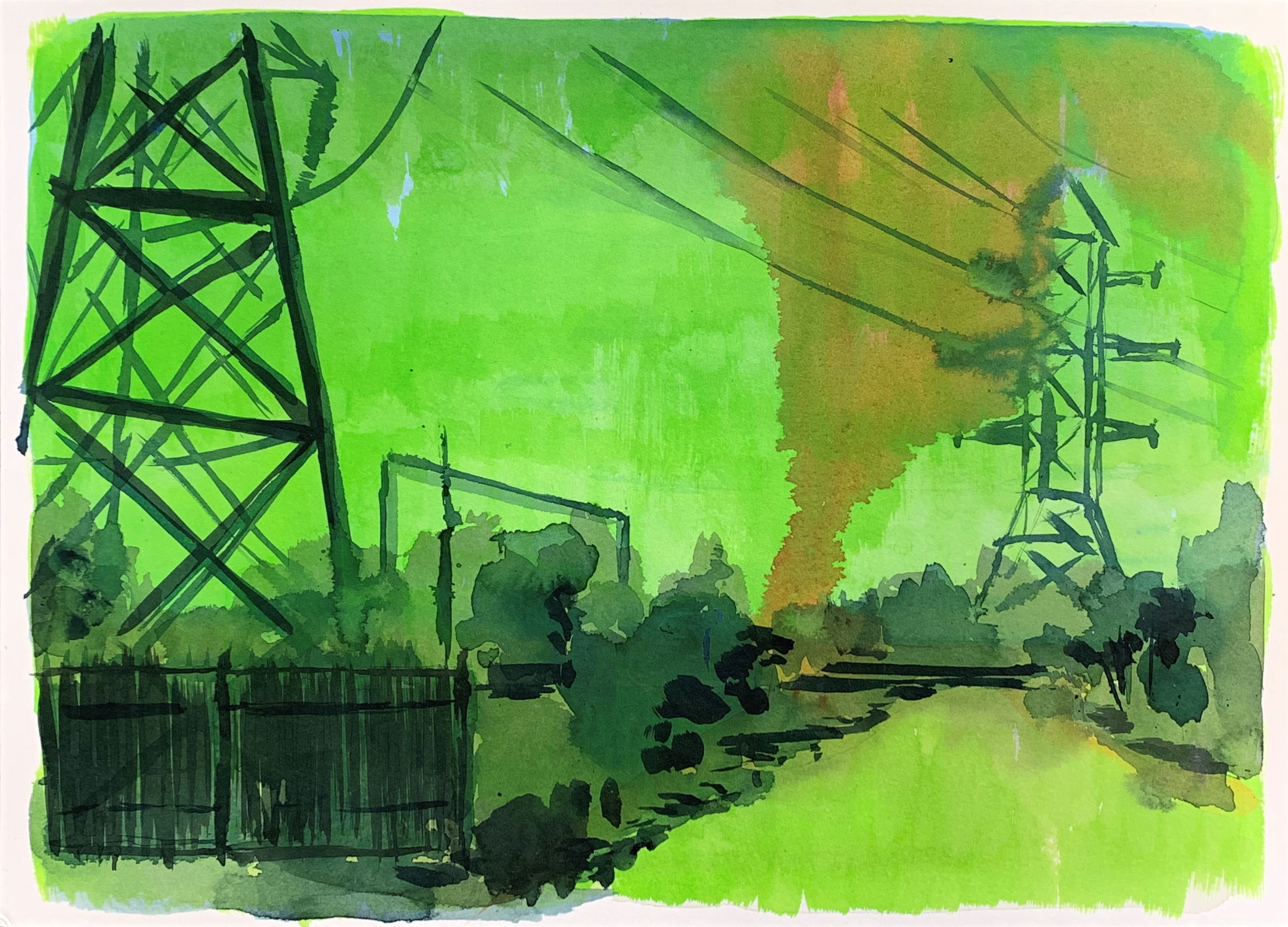 untitled. acrylic ink on cotton 300gsm watercolour paper. around 25.5 x 35.5cm. 2020.
