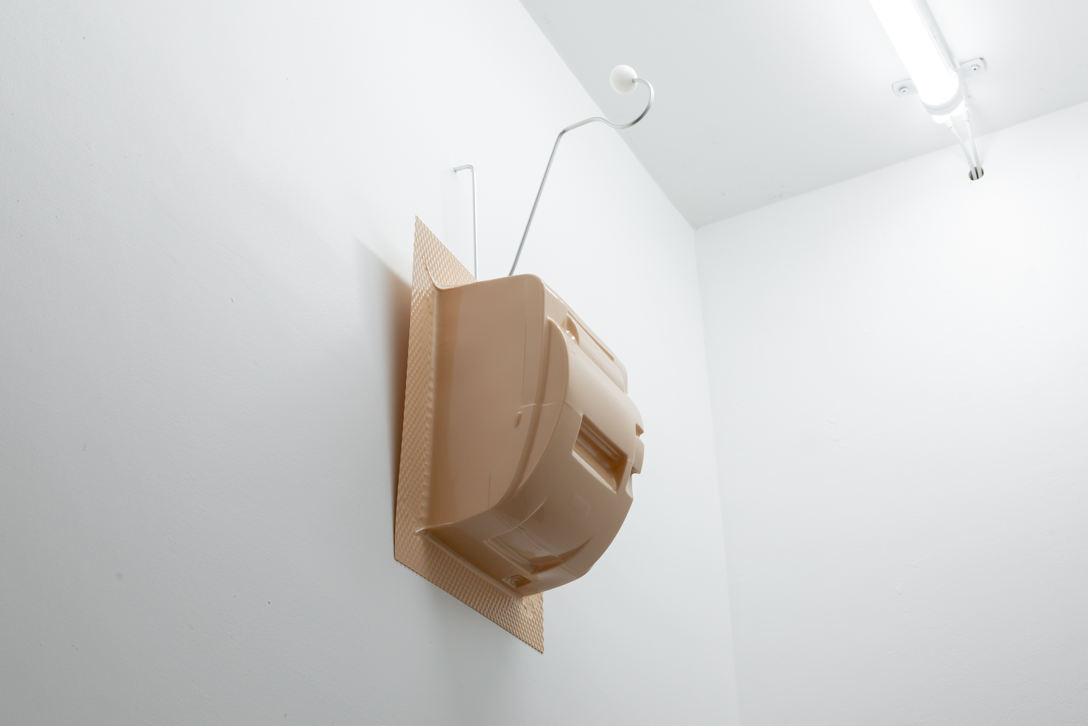 Product Development, video, audio, installation, 2025. STRAY VOLTAGE, KINGS Artist Run, Melbourne. Photography by Sebastian Kainey.