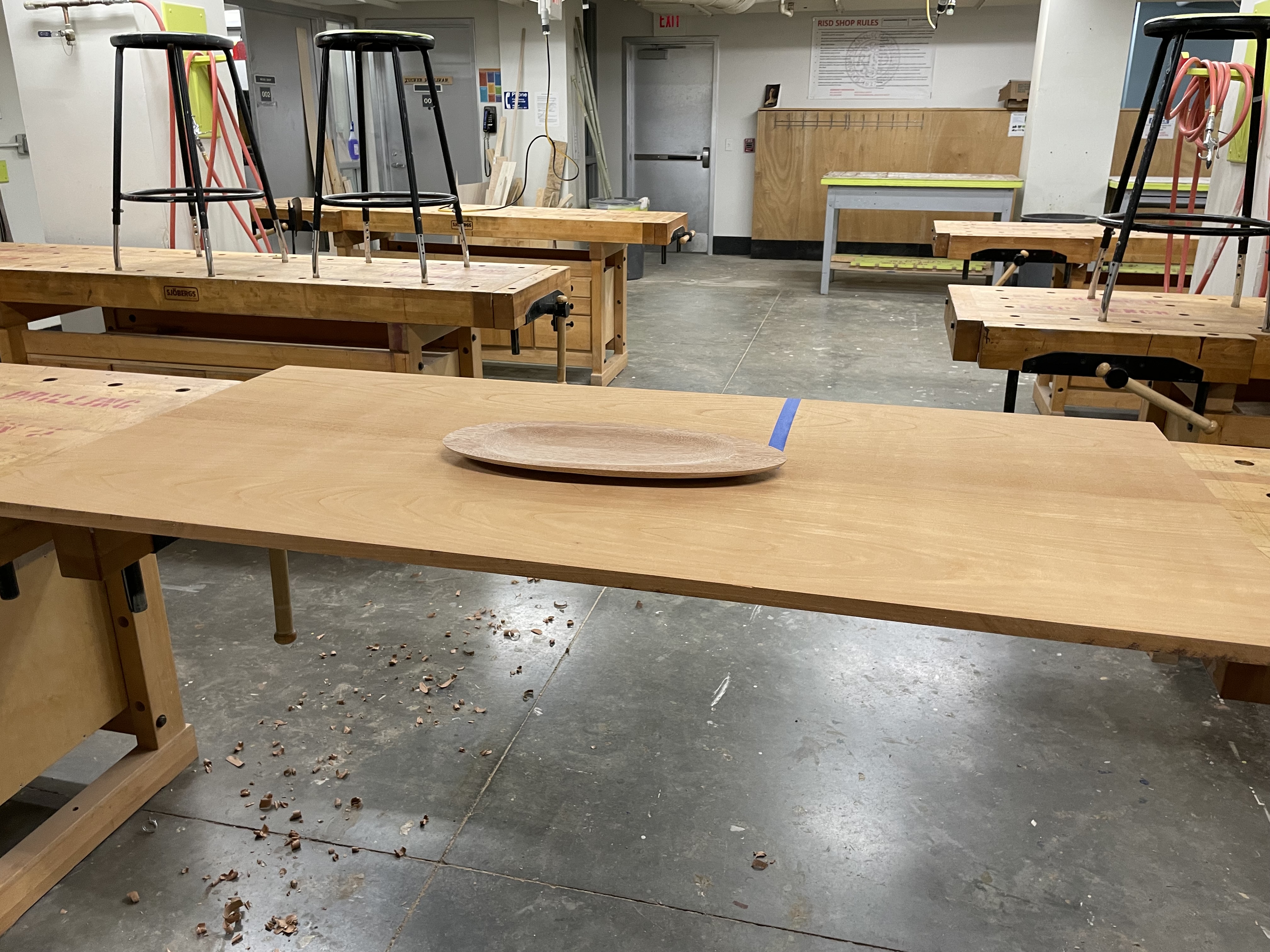 Playing with table length and possible bowl placement.
